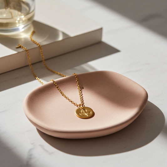 Celtic birth tree gold pendant necklace Alder Tree