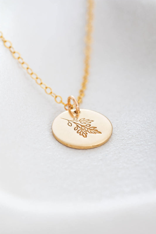 Ash tree birth tree necklace
