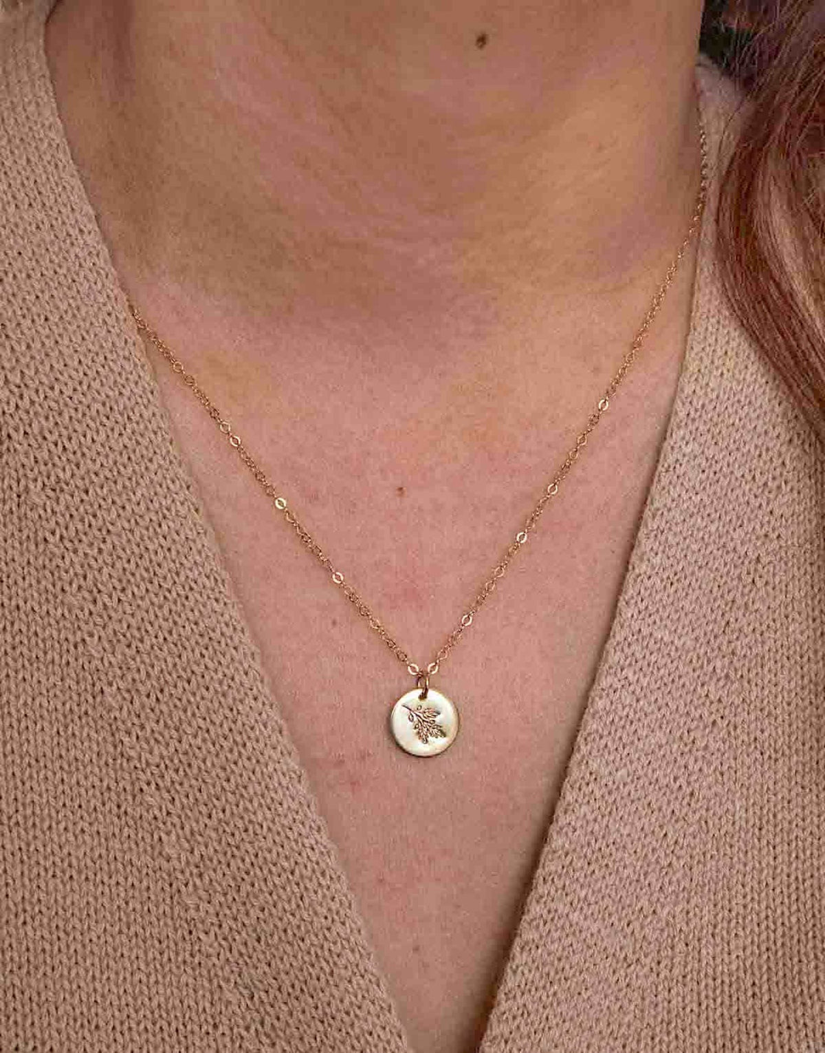 Ash tree birth tree necklace