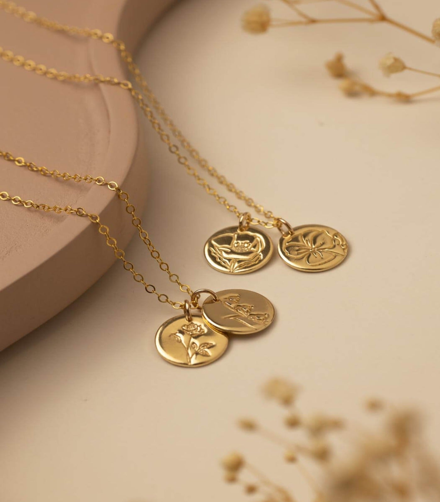 Rose - June Birth Flower Necklace