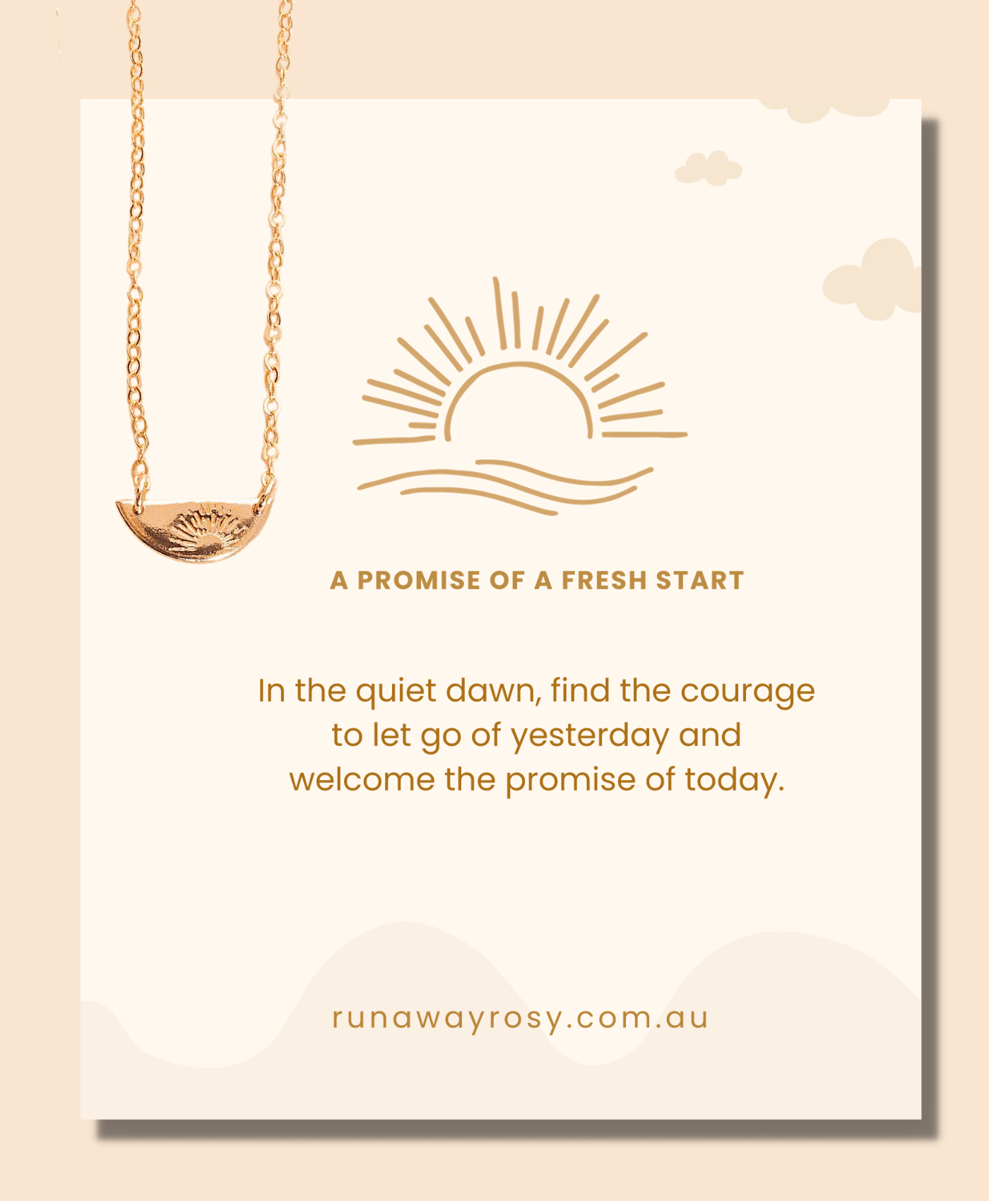 Sunrise - Half Circle - Half Disc Pendant Necklace
