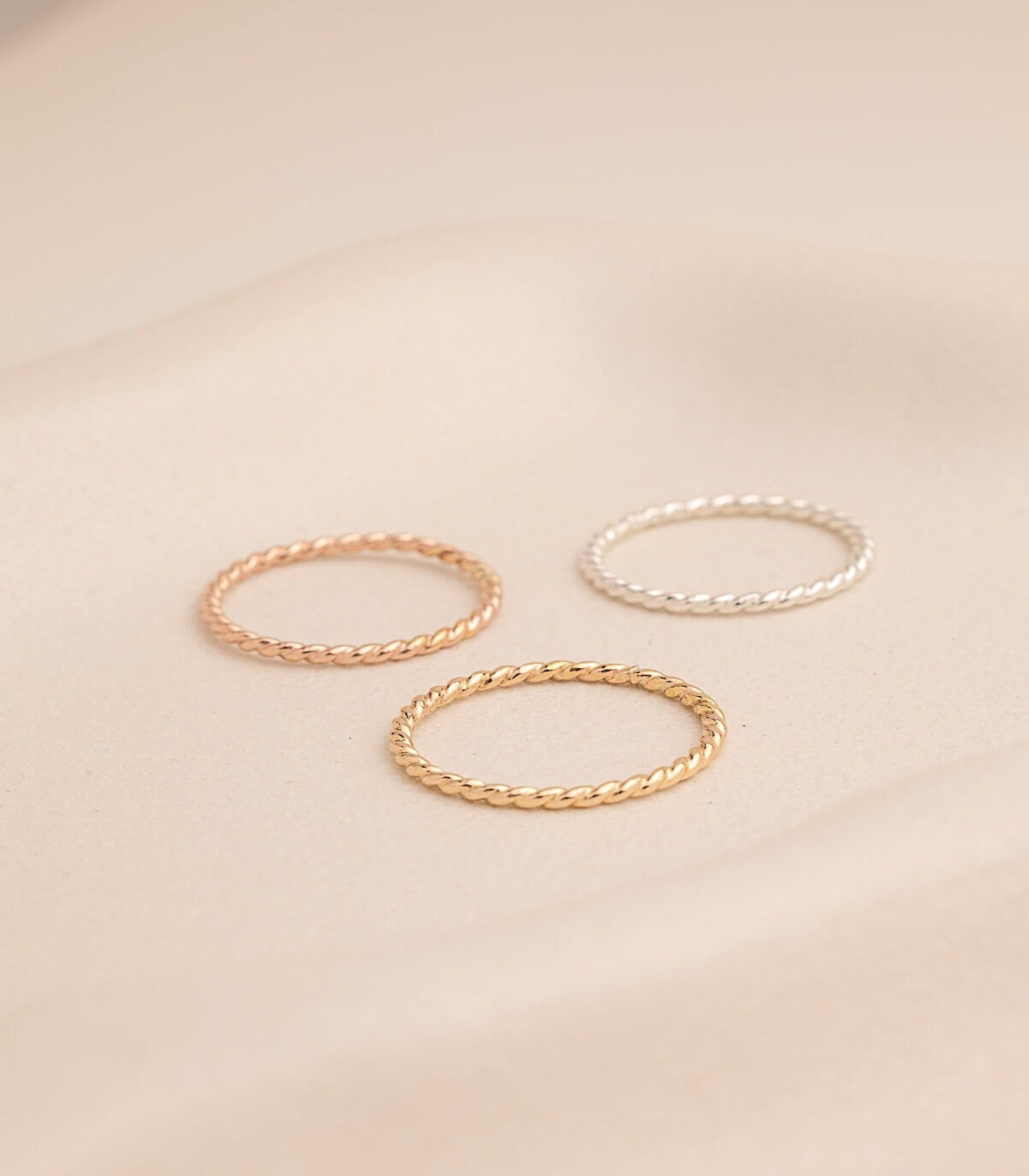 Coral - Twine Minimalist Ring