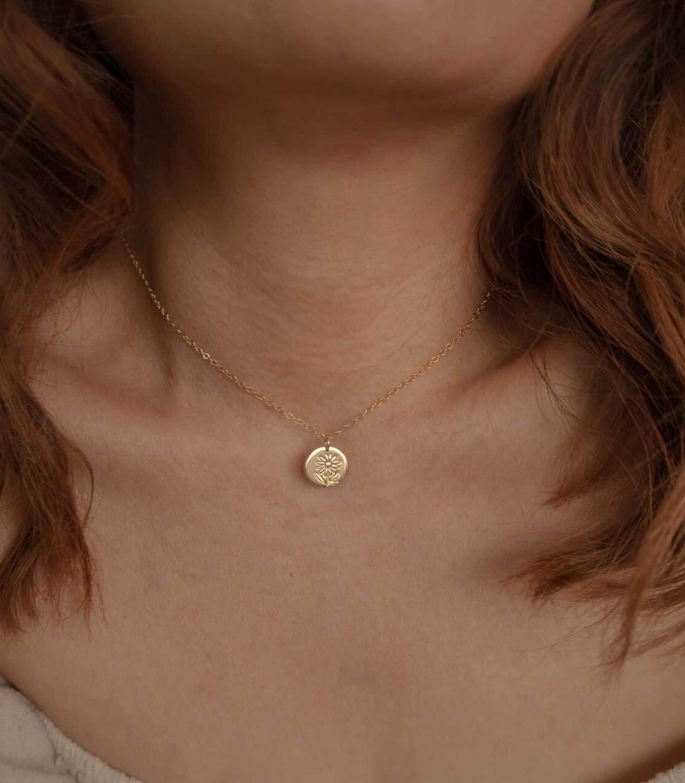 Daisy April Birth Flower Necklace