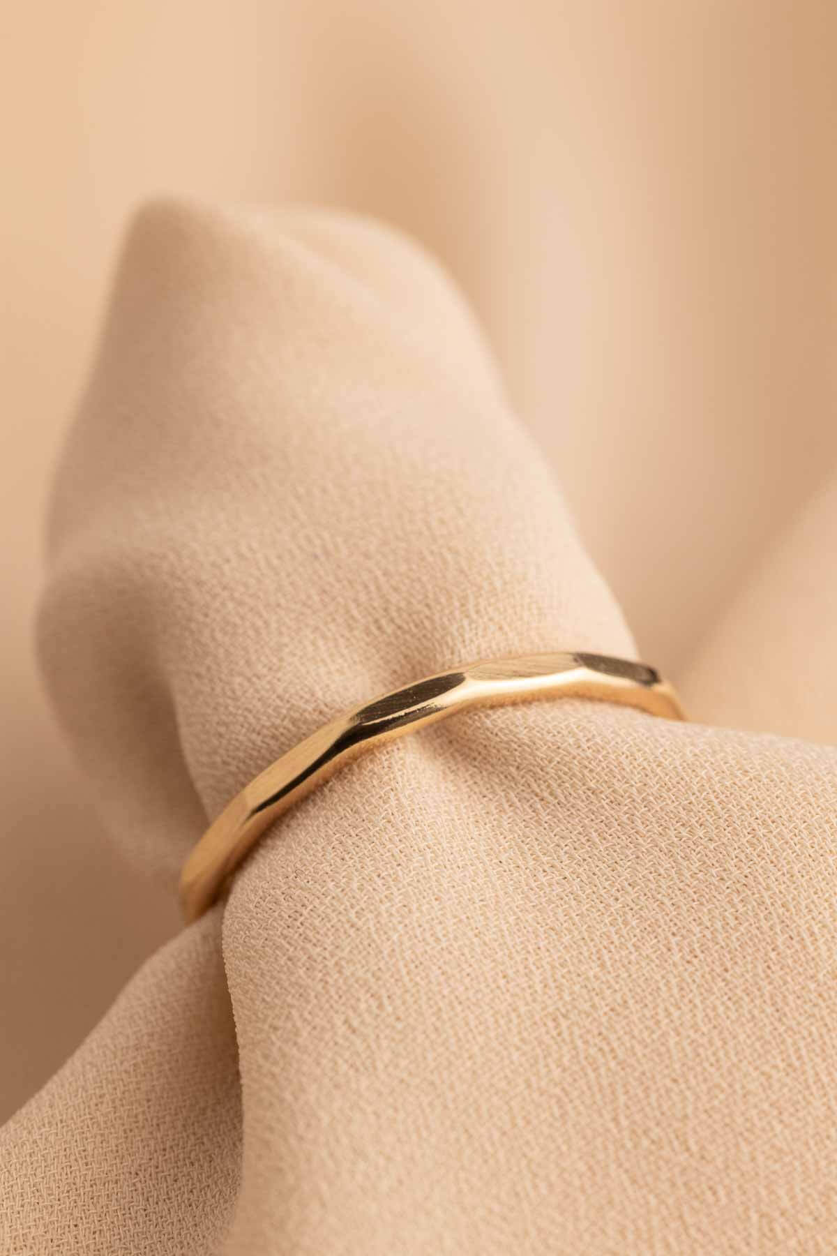 Ashby - Dainty Faceted Stacking Ring