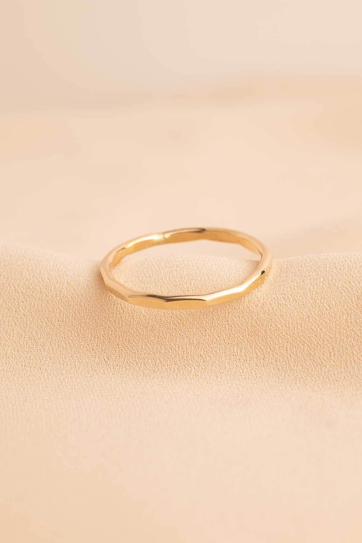 Ashby - Dainty Faceted Stacking Ring