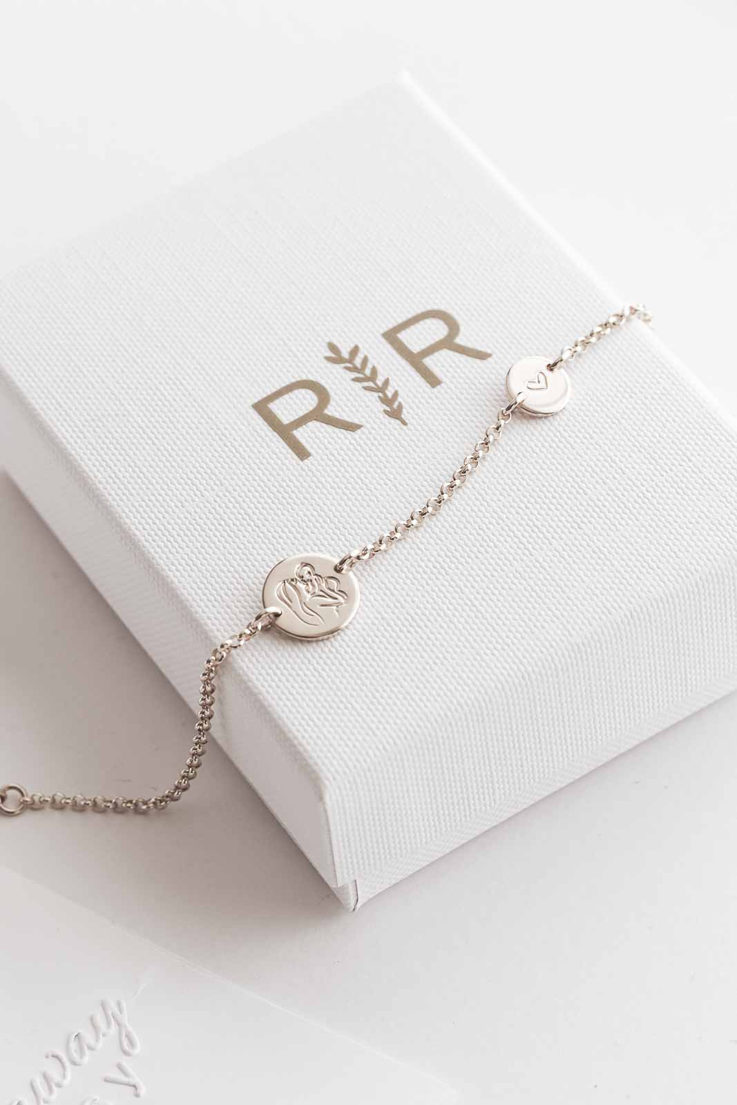 Kimberley - Mum and Baby Double Disc Bracelet