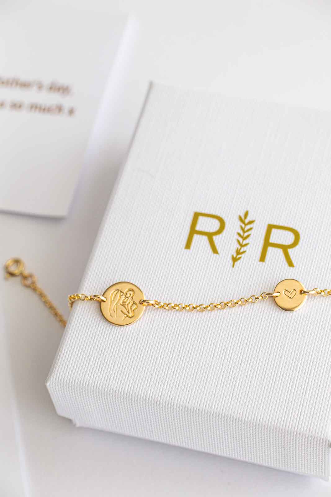 Kimberley - Mum and Baby Double Disc Bracelet