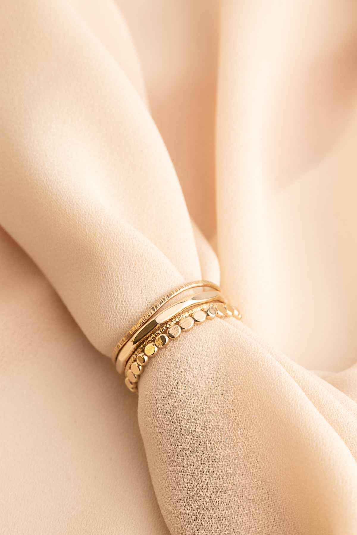 Ashley - Dainty Sparkle Stacking Ring