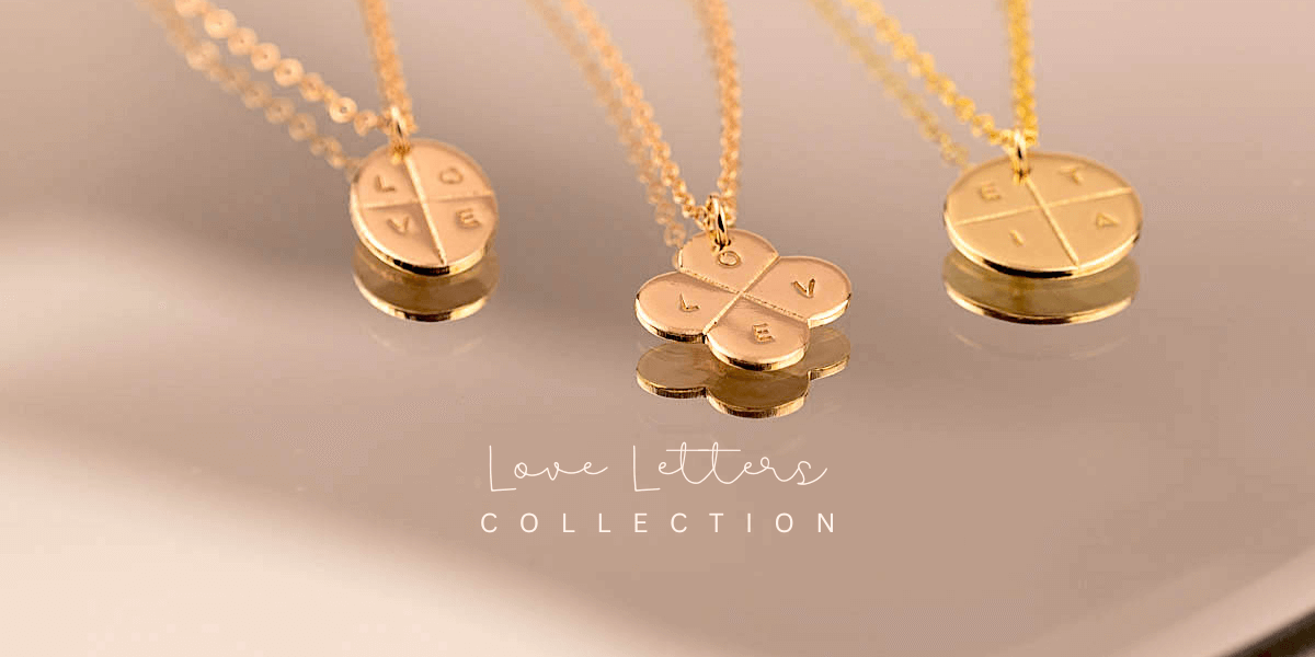 gold pendants personalised with letters