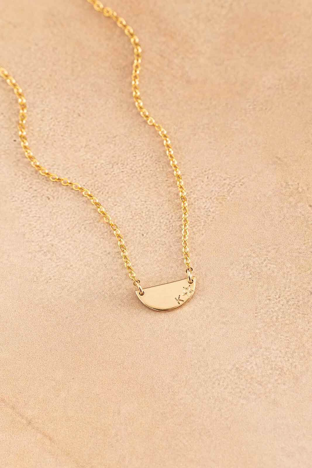 Luna half moon necklace