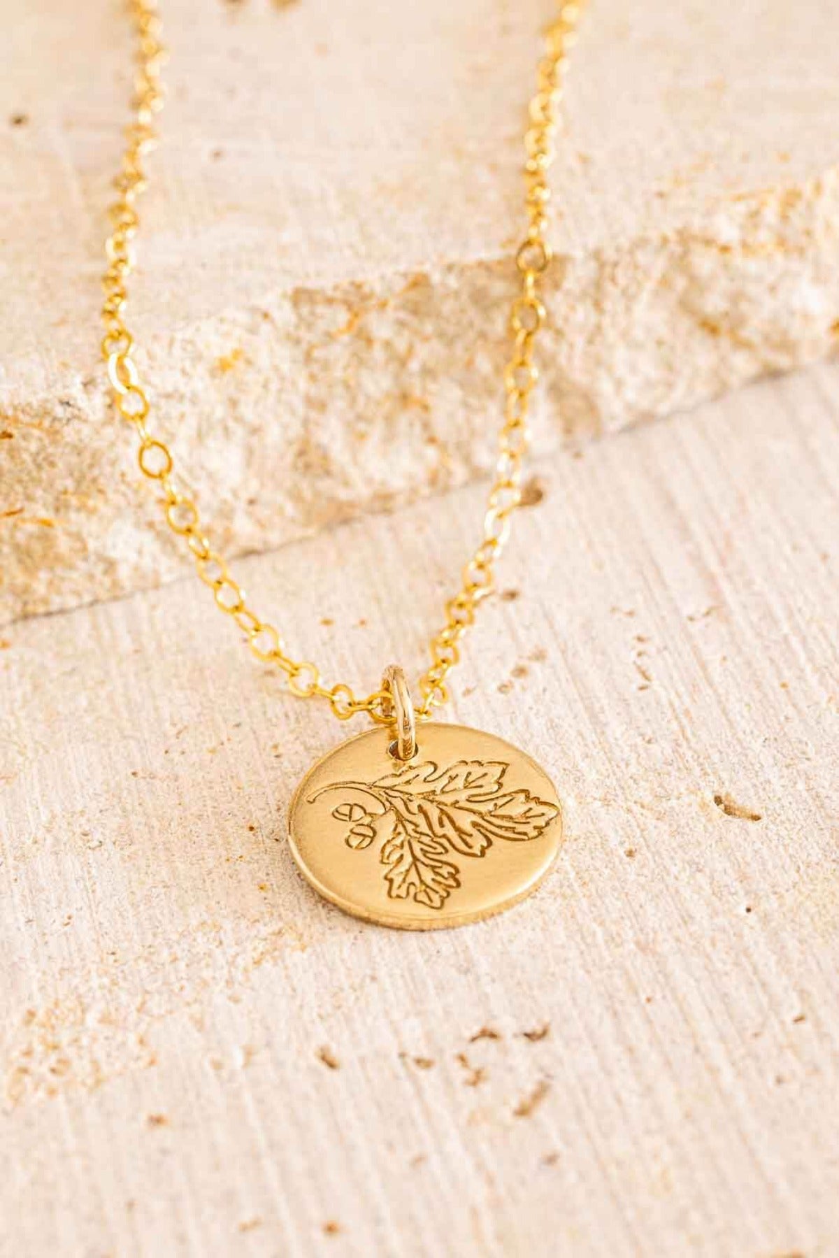 Oak tree brith tree necklace
