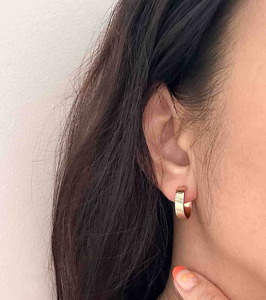 Brim - Hoop Earrings with Flowers and Symbols
