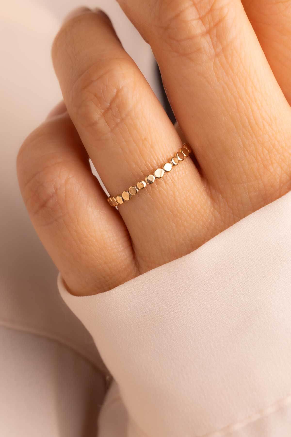 Hervey - Hammered Textured Stackable RIng