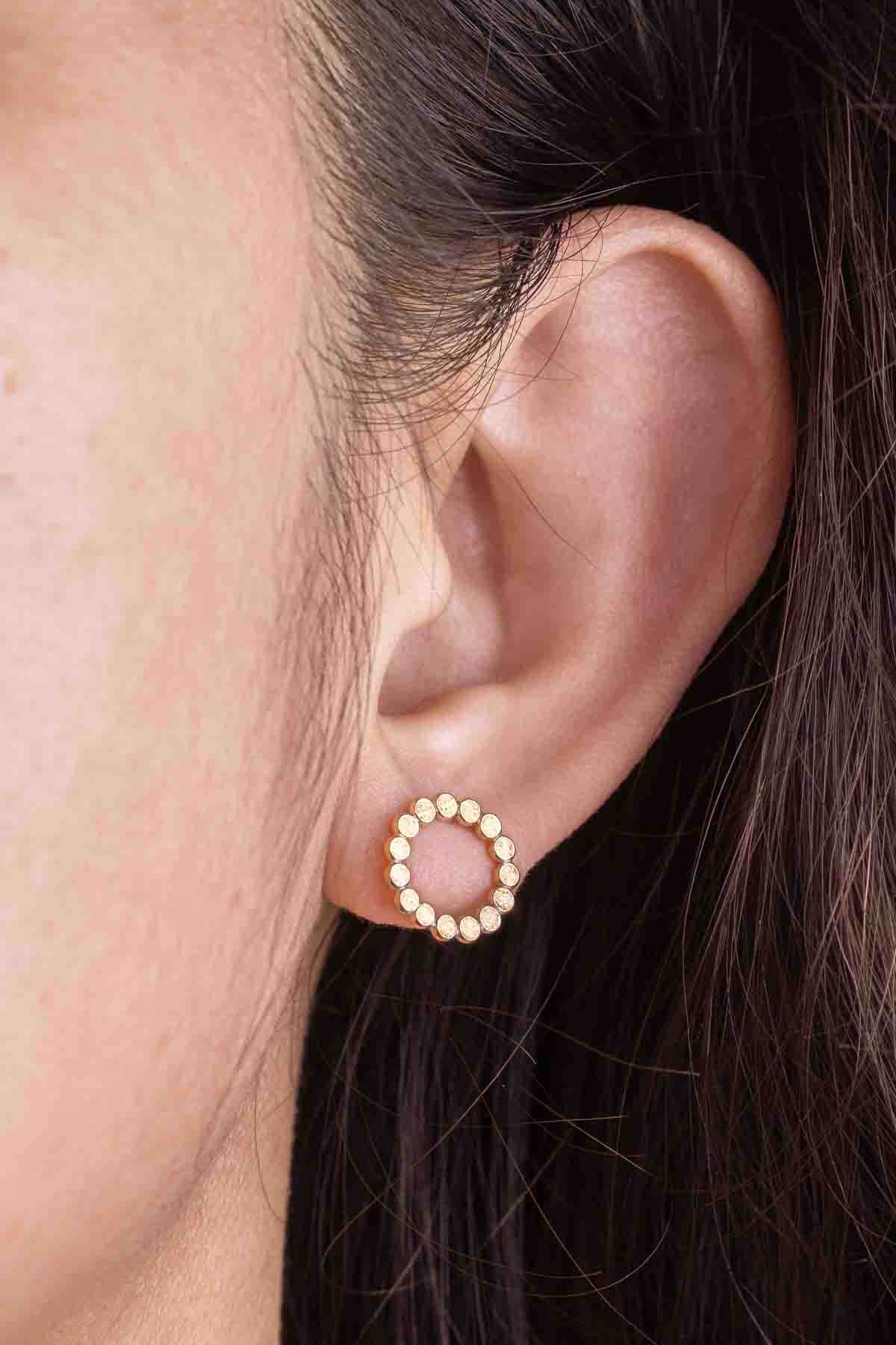 Erica Circle Stud Hoop Earrings