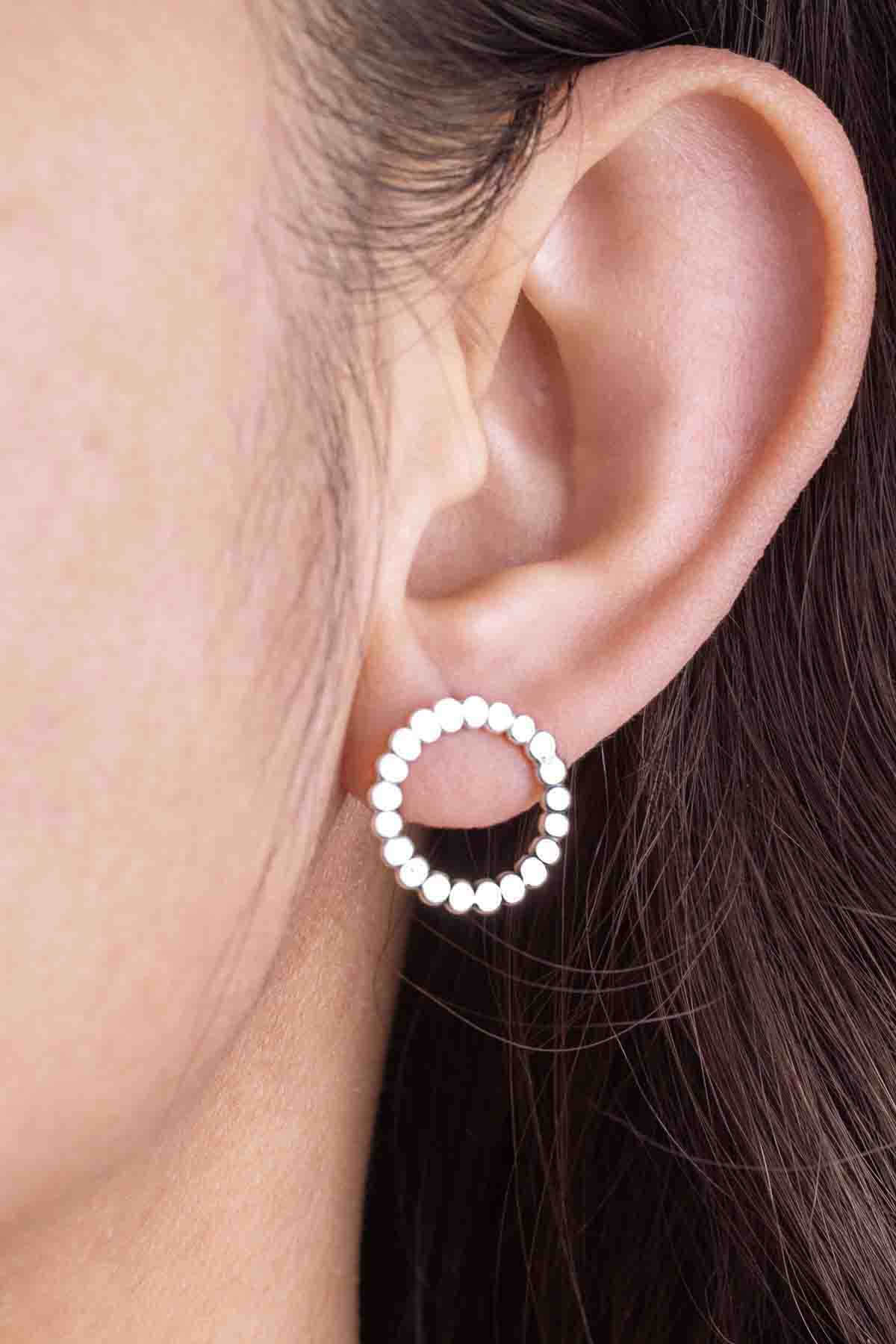 Erica Circle Stud Hoop Earrings