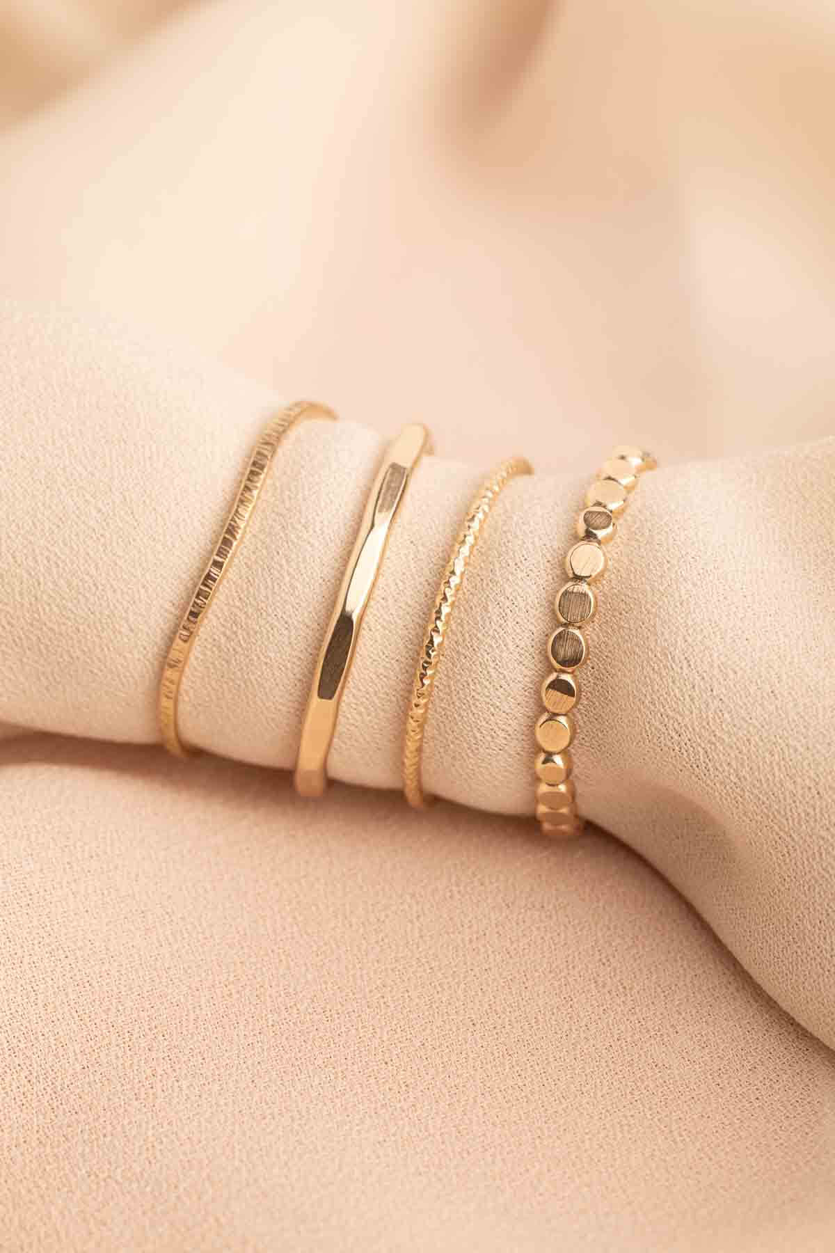 Ashley - Dainty Sparkle Stacking Ring