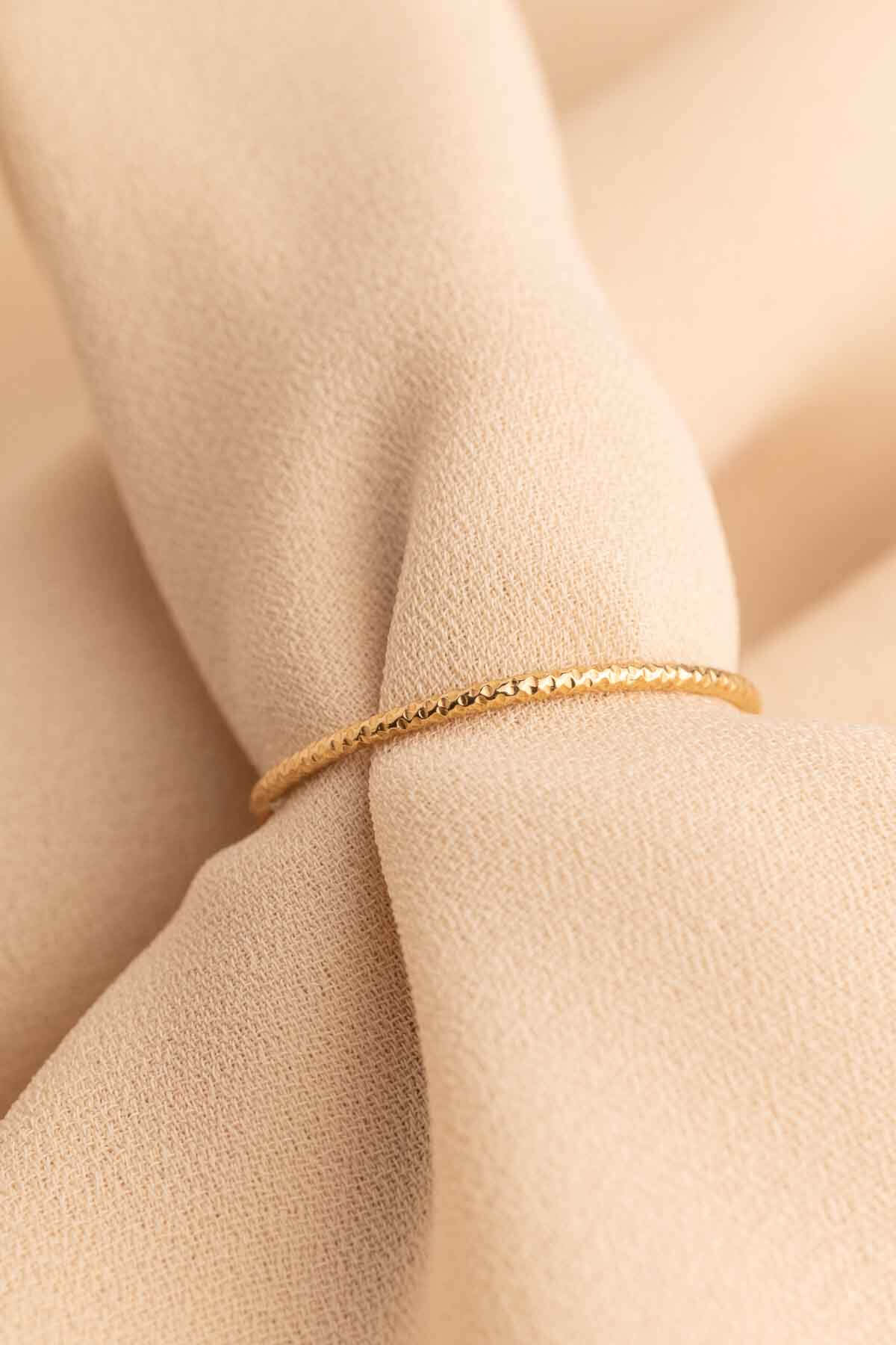 Ashley - Dainty Sparkle Stacking Ring