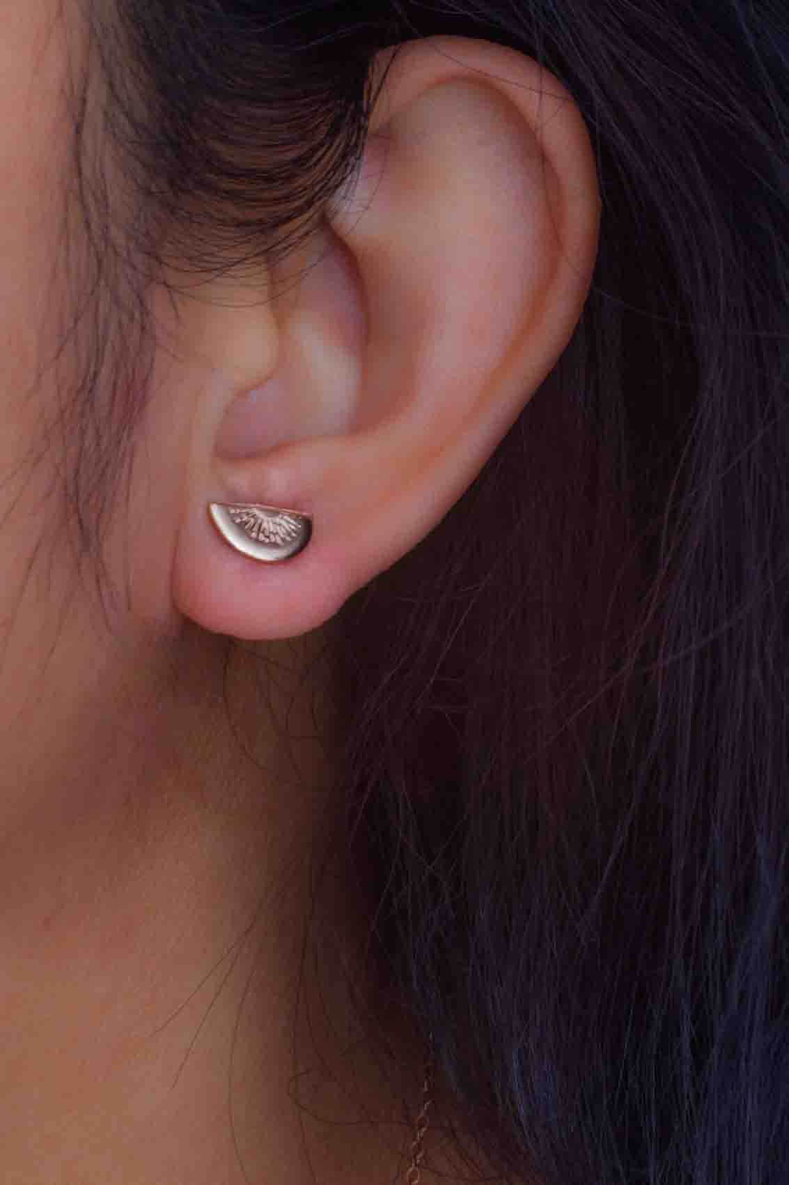 Sunrise Sunset Half Disc Earrings