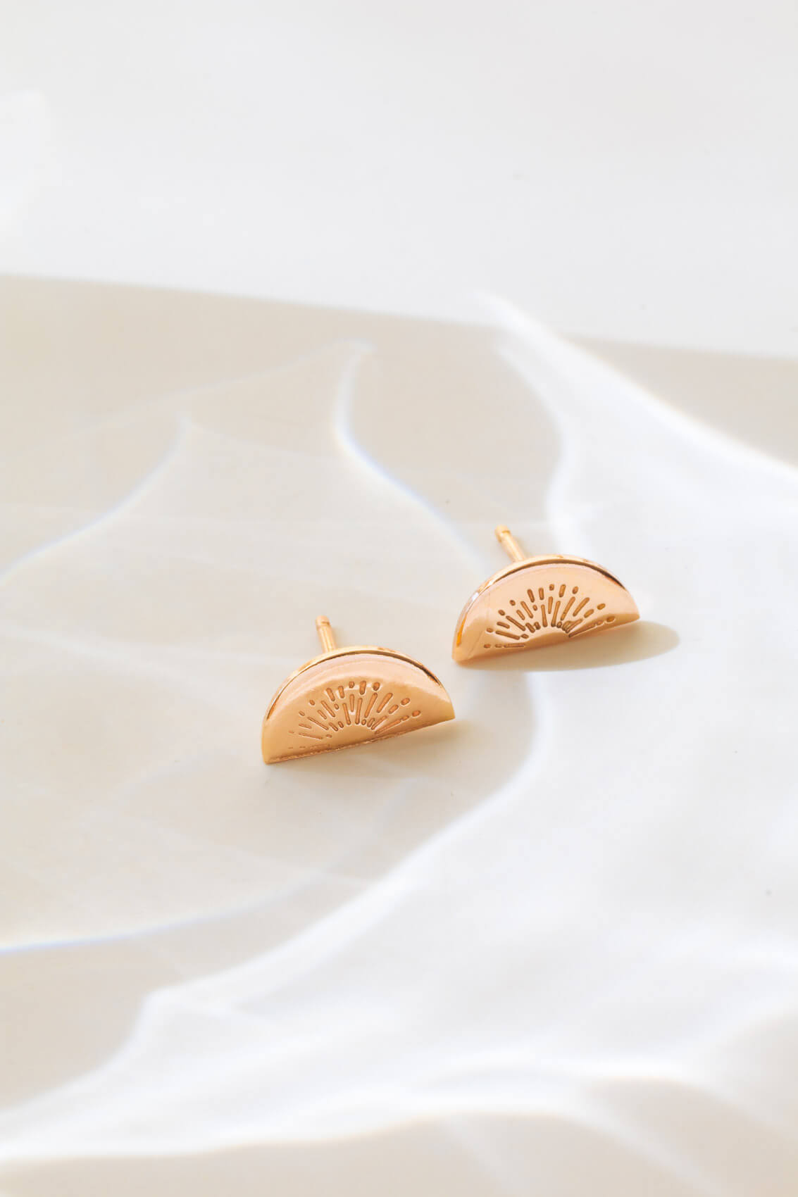 Sunrise Sunset Half Disc Earrings