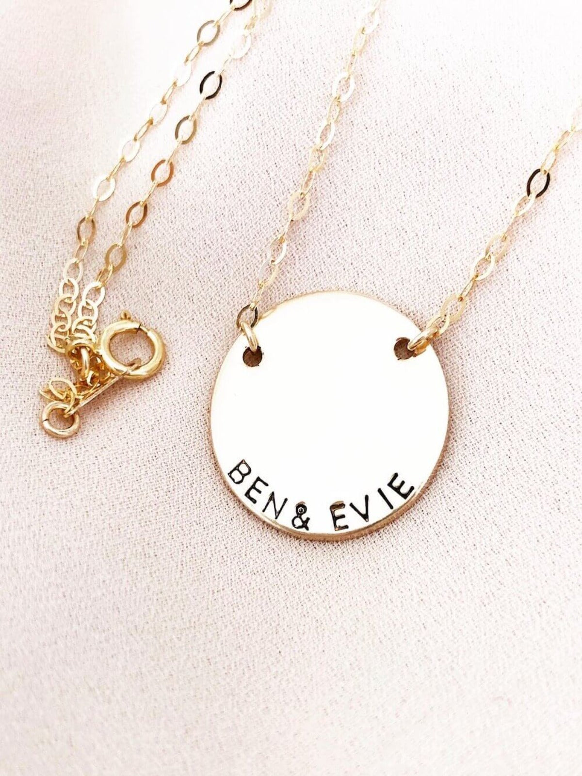 Olivia - Large Disc Pendant Necklace