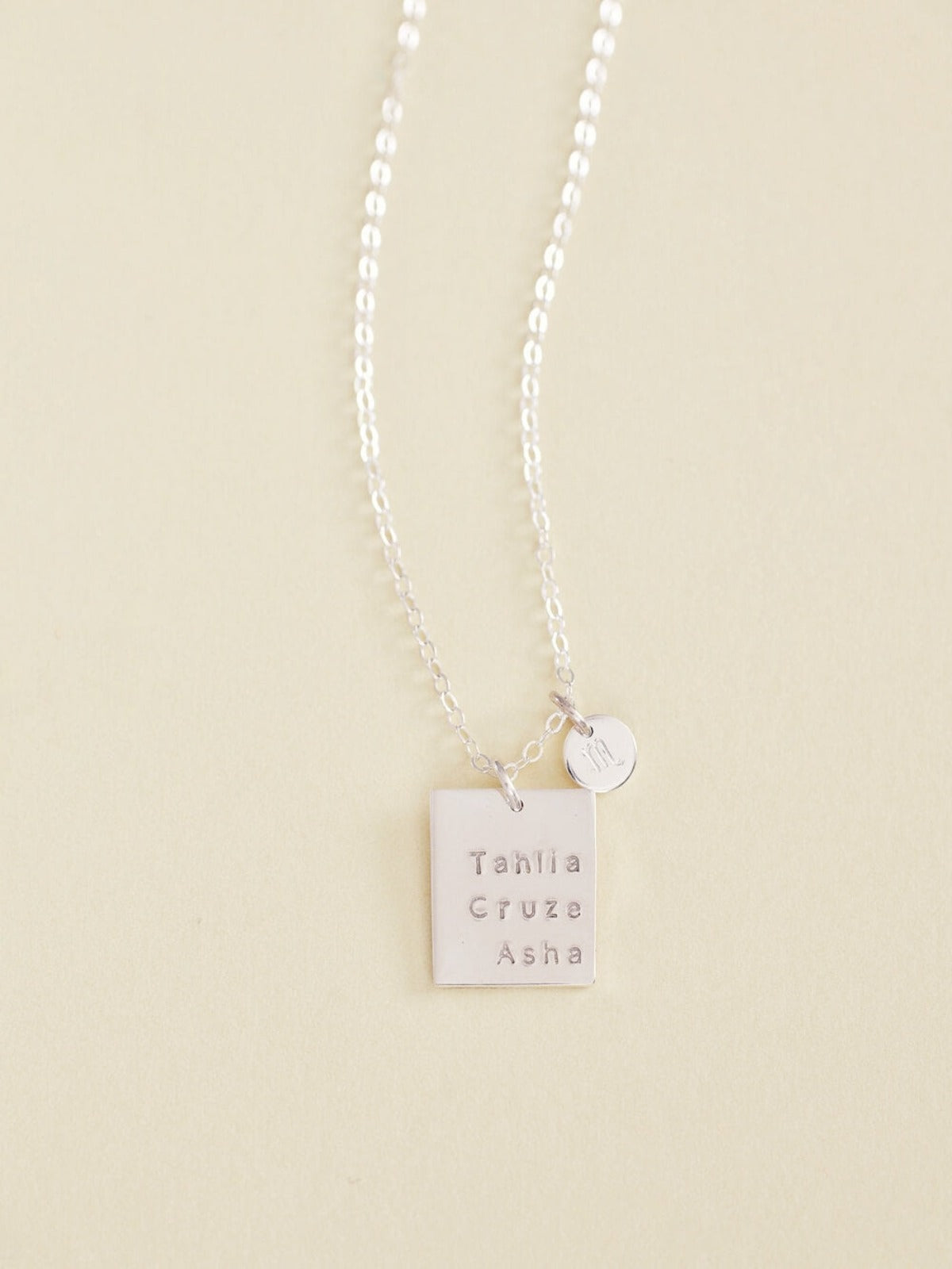 Allora - Personalised Rectangle Pendant Necklace