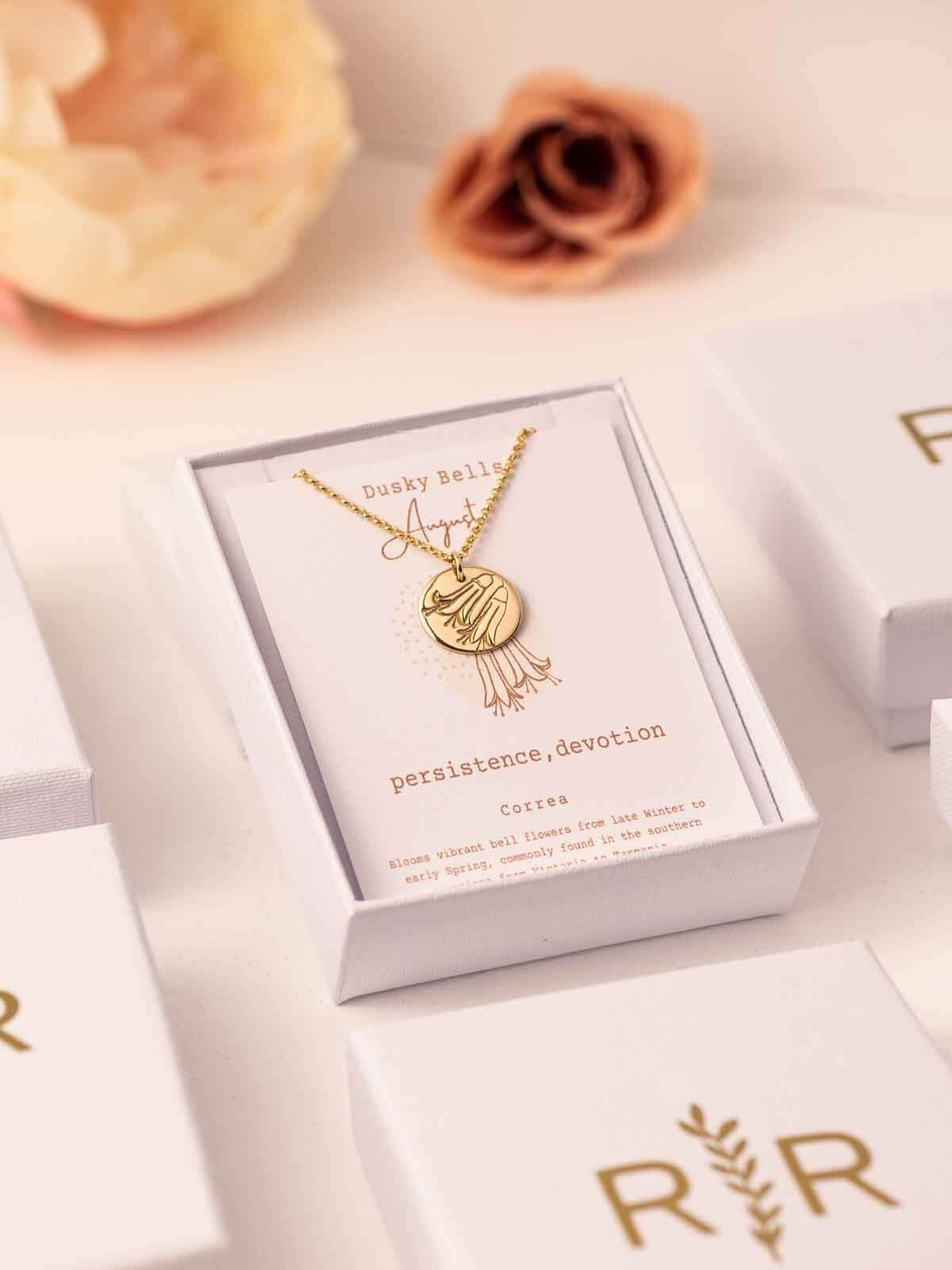 Dusky Bells - Australian Birthflower Necklace - August