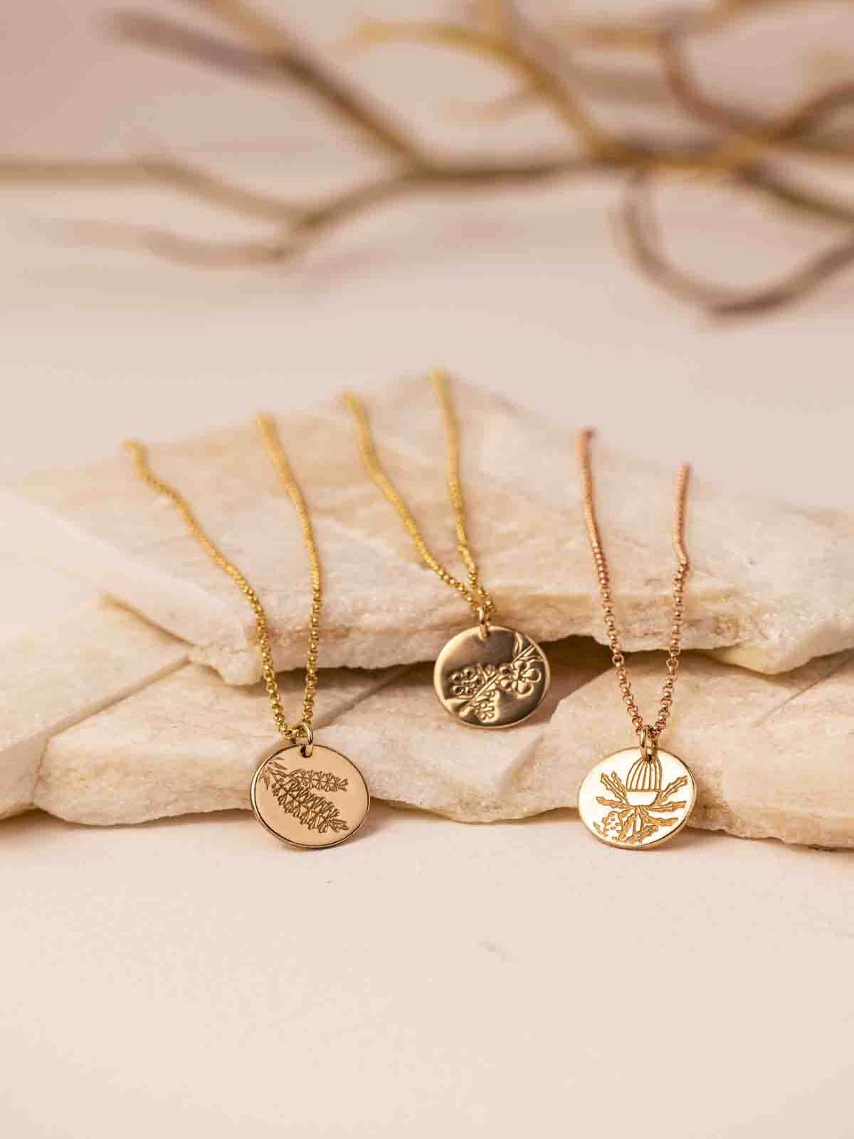 Banksia - Australian Birthflower Necklace for December