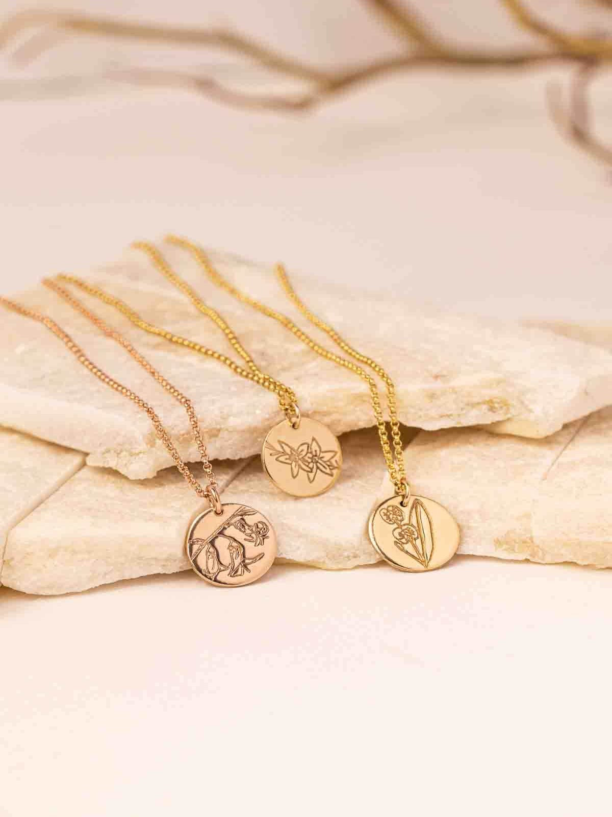Purple Coral Pea - Australian Birthflower Necklace - June