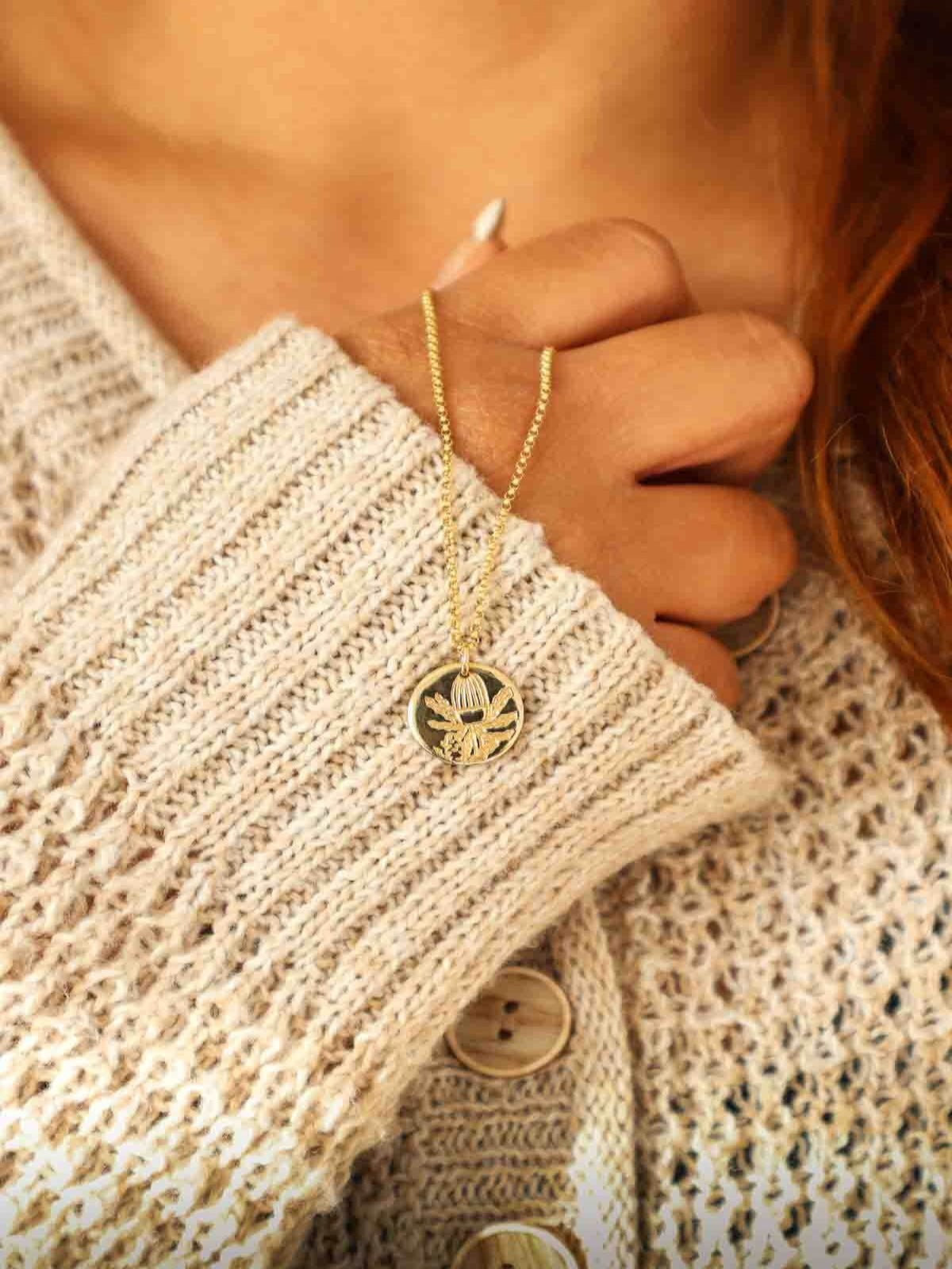 Banksia - Australian Birthflower Necklace for December