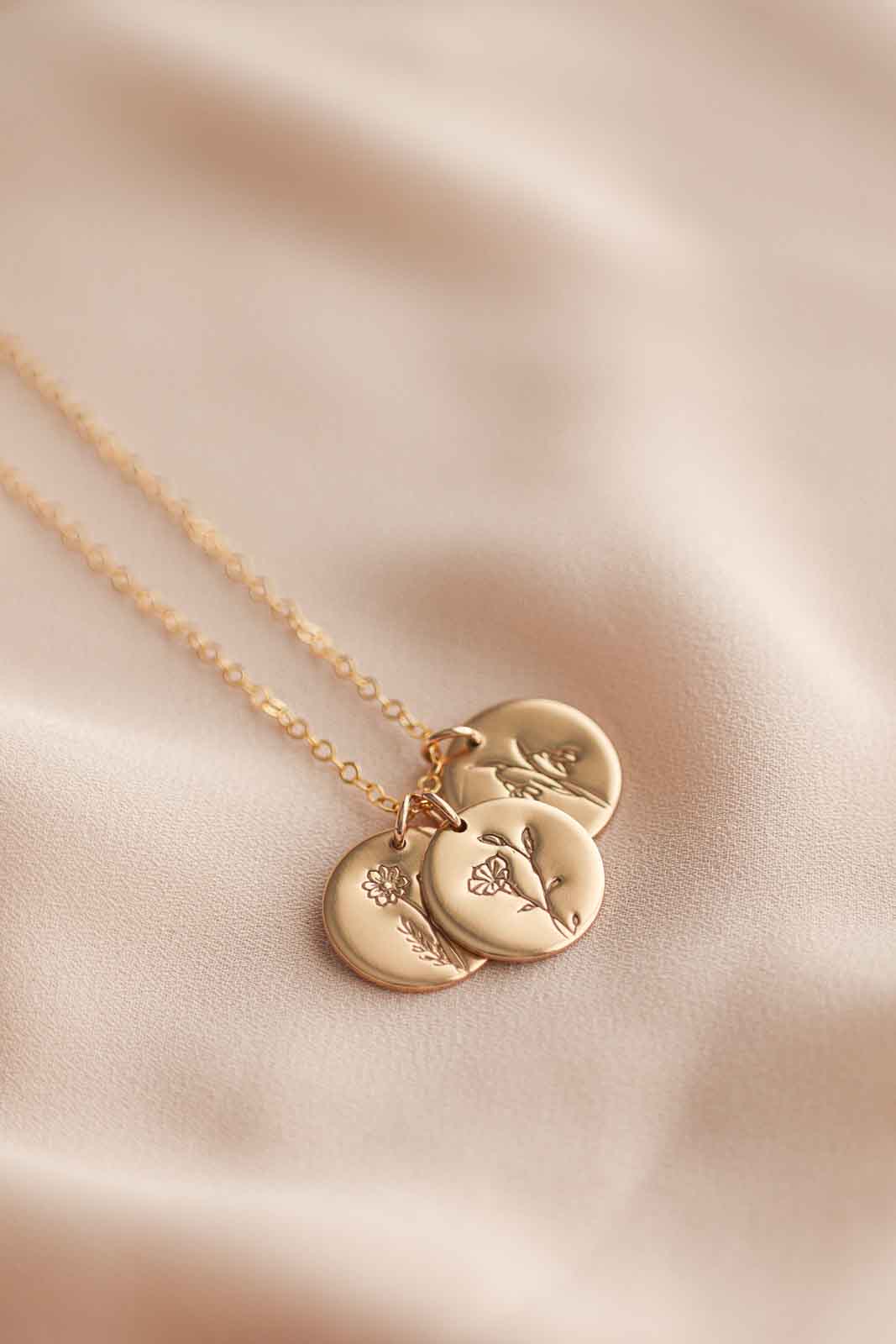 Classic Birth Flower Necklace - More Flower Options