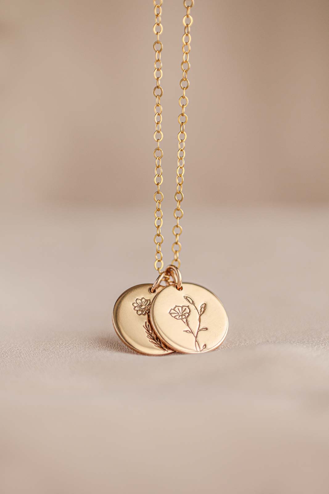 Classic Birth Flower Necklace - More Flower Options