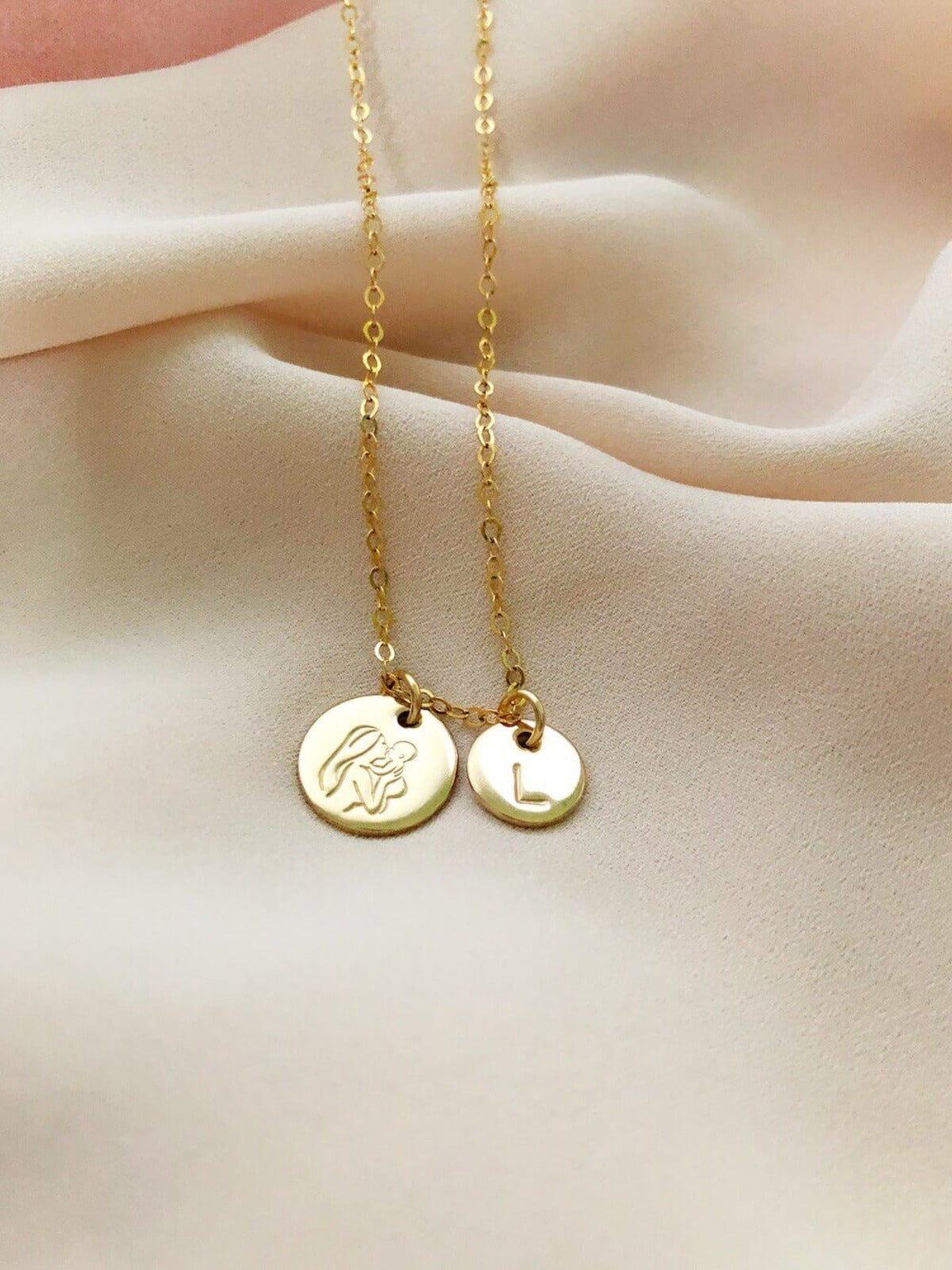 Kimberley- New Mom and Baby Round Pendants