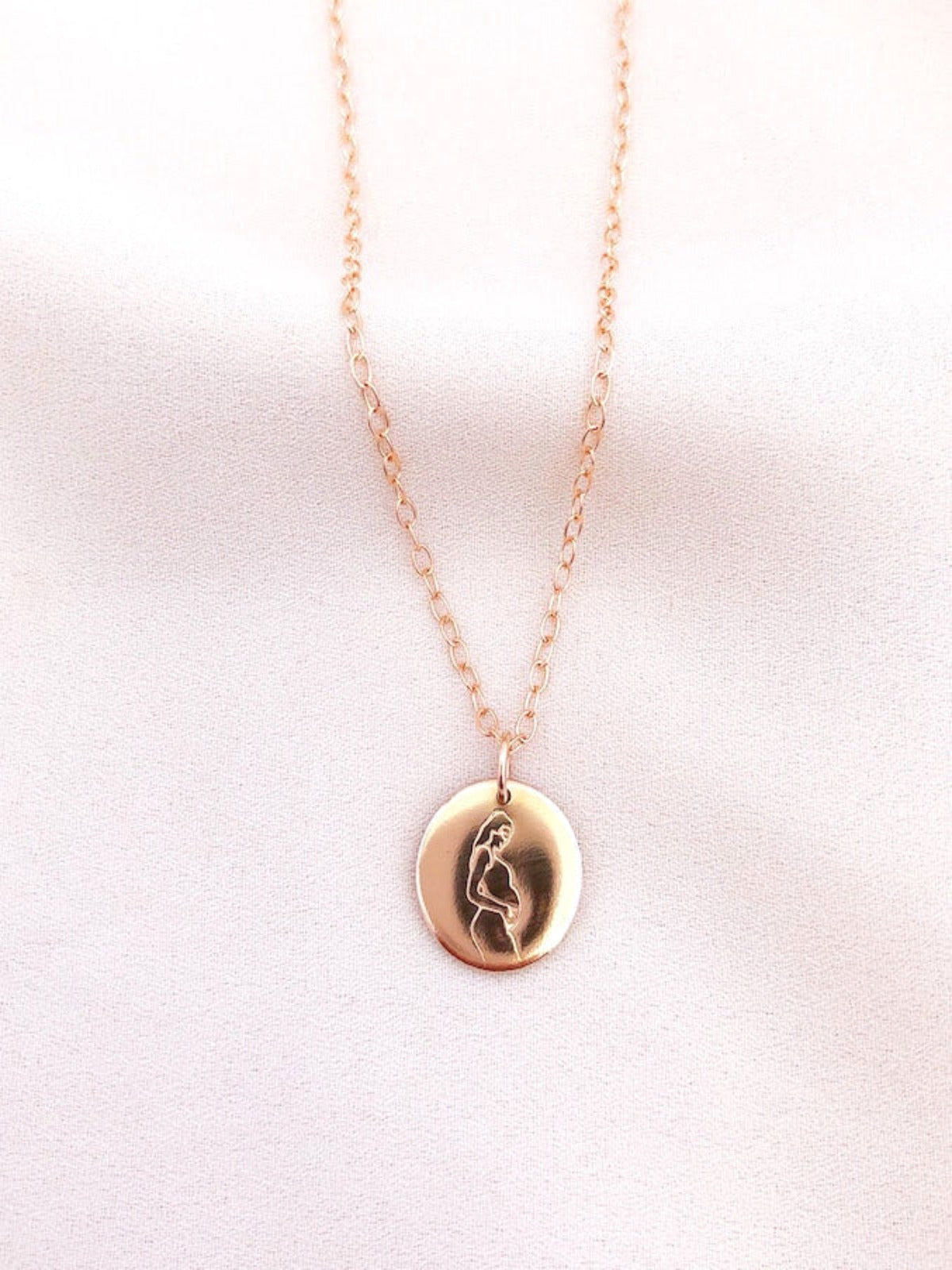 Mum To Be - Petite Disc Pendant Necklace