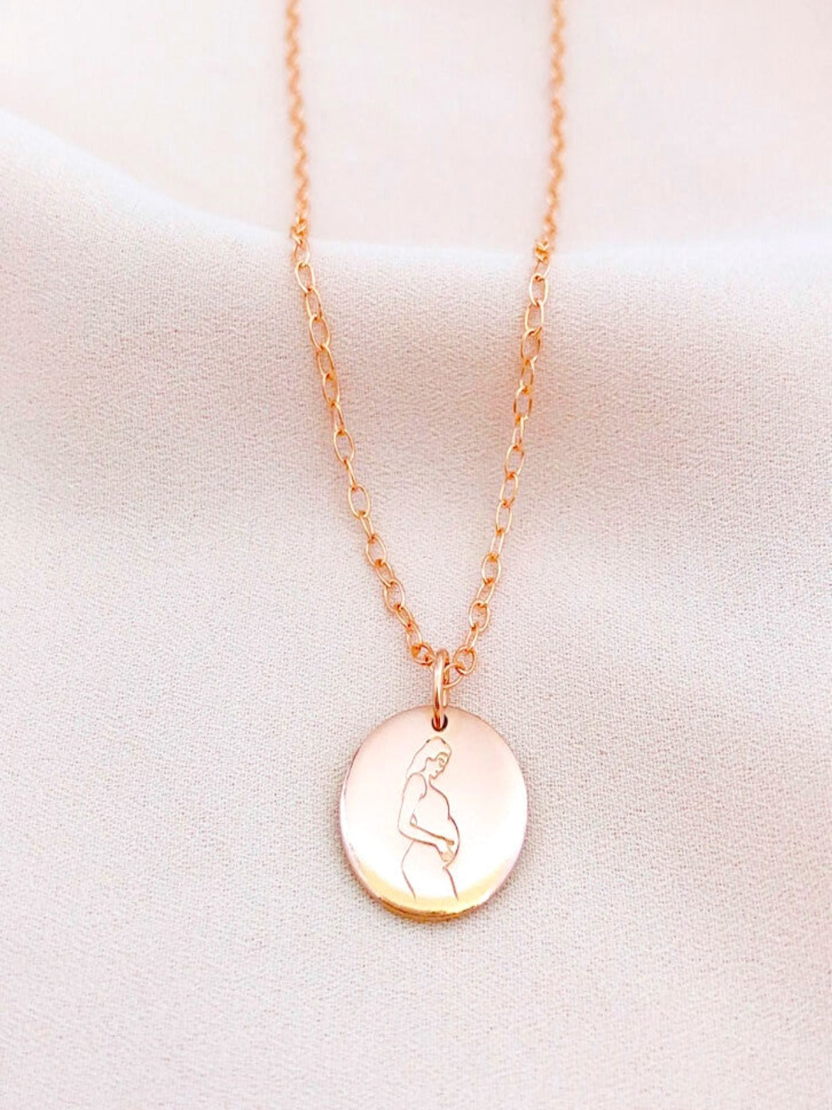 Mum To Be - Petite Disc Pendant Necklace