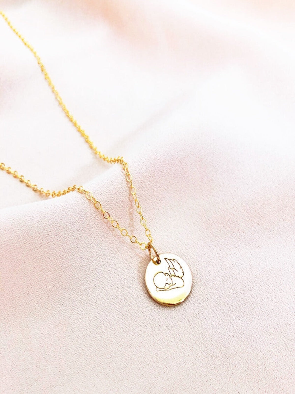 My Angel  - Petite Disc Pendant