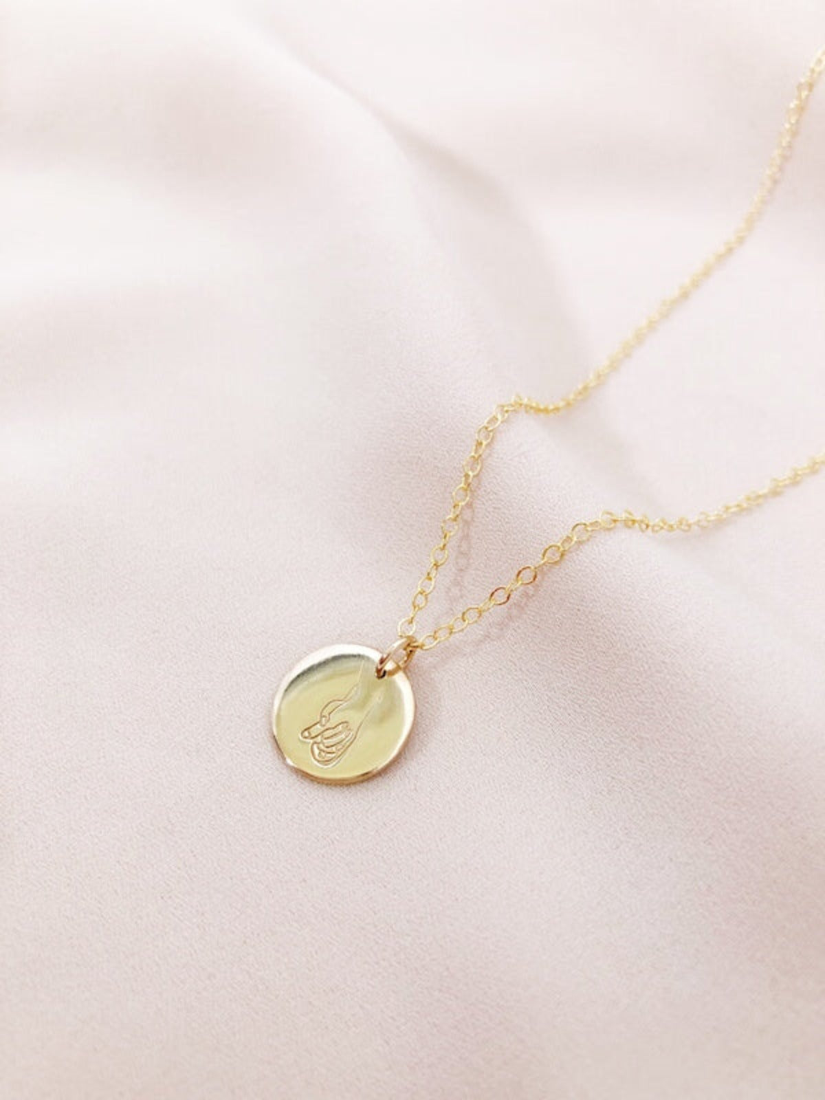 Hold My Hand - Petite Disc Pendant