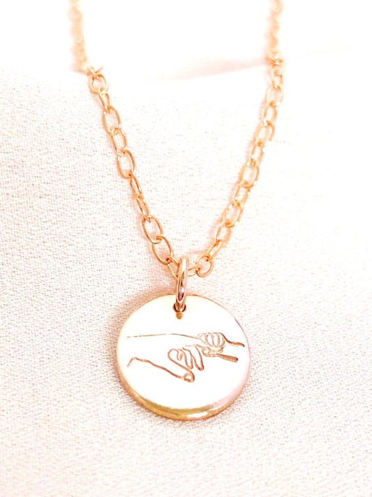 Baby's Grasp - Petite Disc Pendant