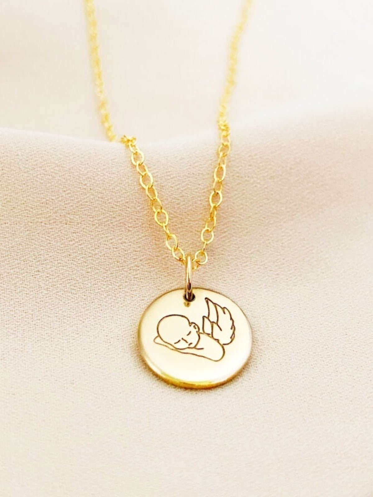 My Angel  - Petite Disc Pendant