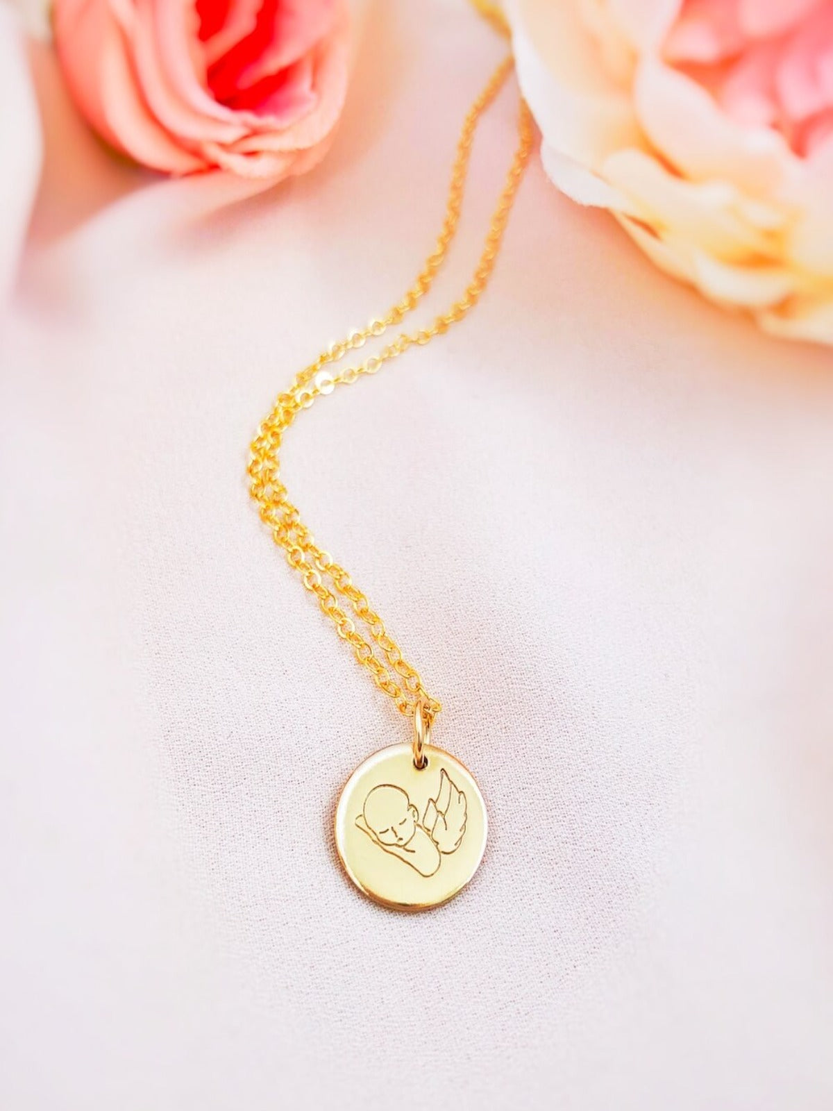 My Angel  - Petite Disc Pendant