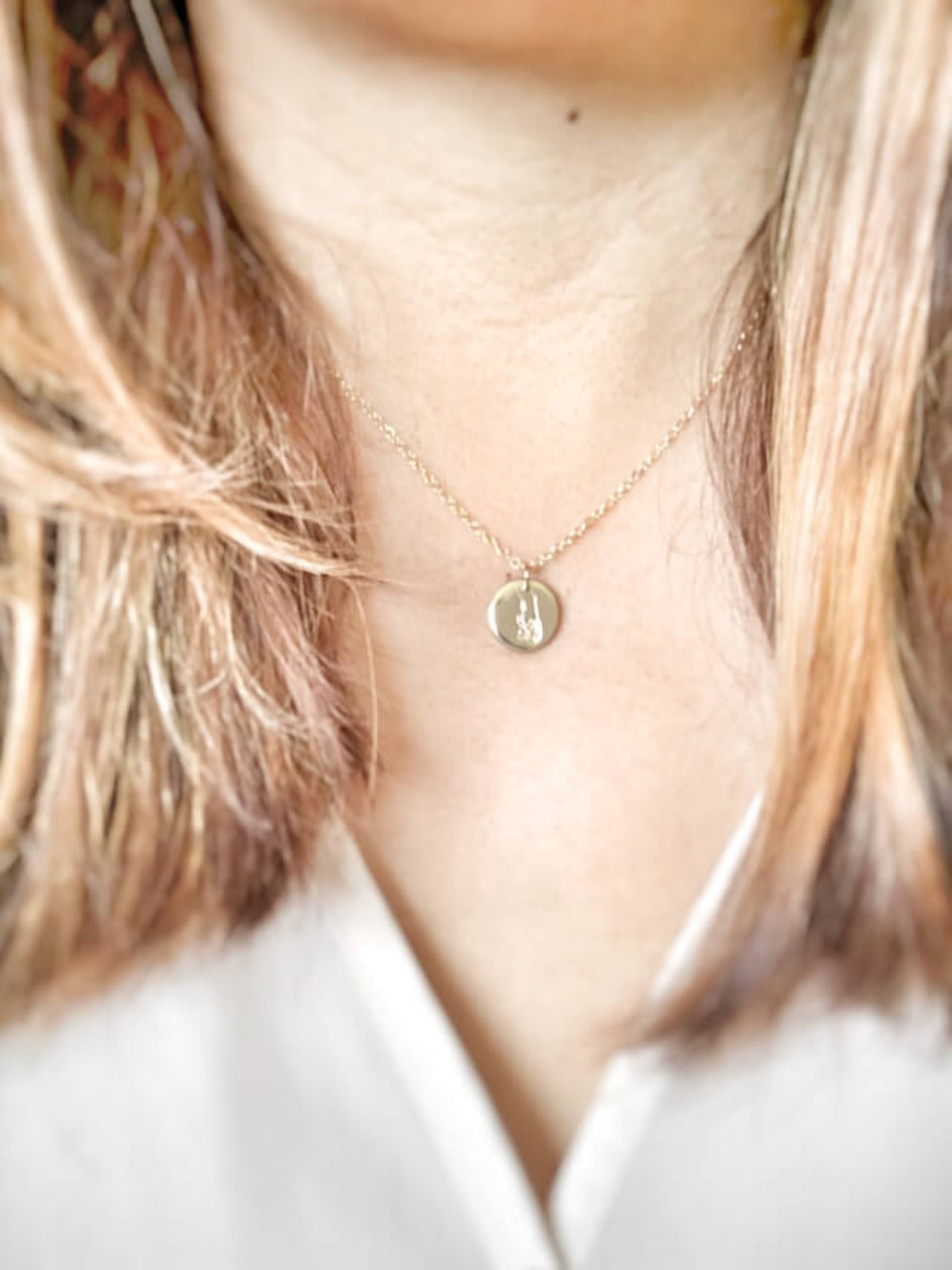 Hold My Hand - Petite Disc Pendant