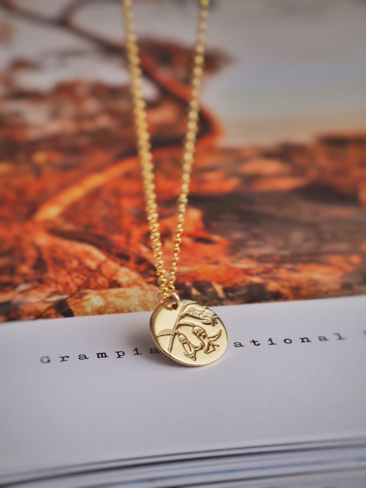 Emu Bush - Australian Birthflower Necklace for April