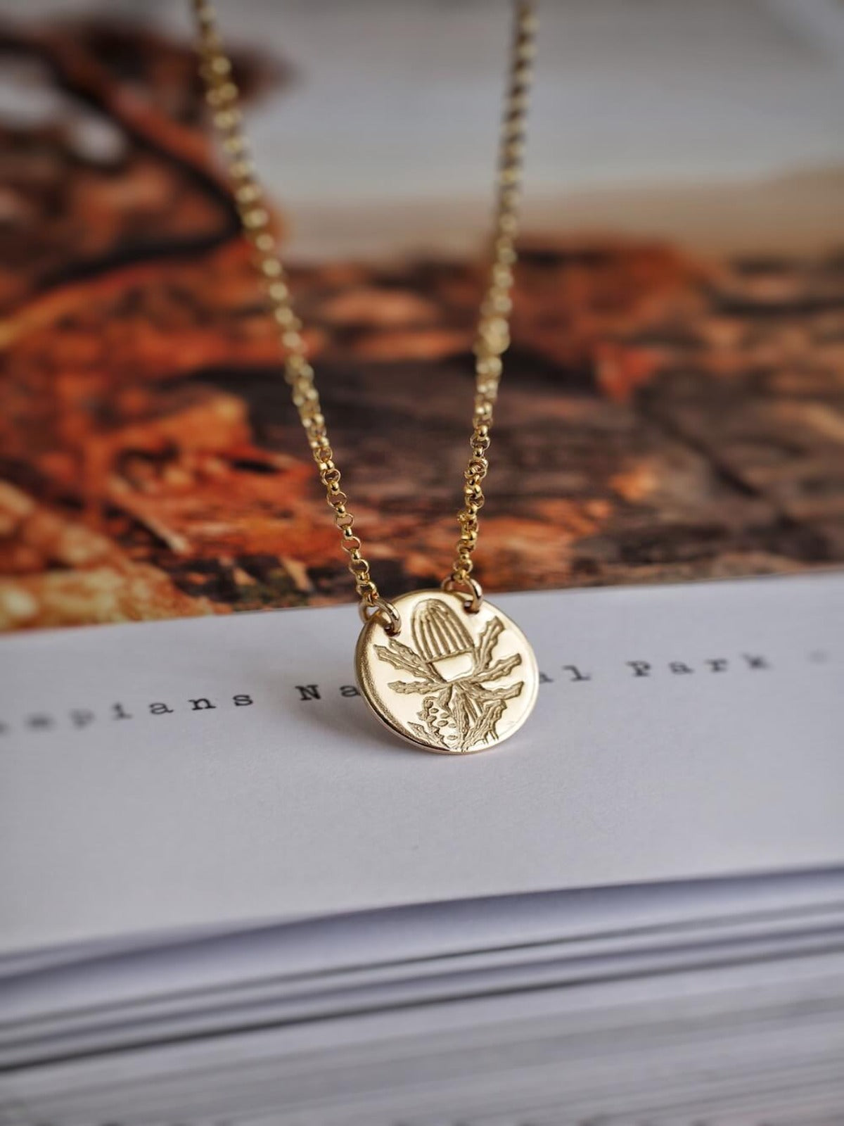 Banksia - Australian Birthflower Necklace for December