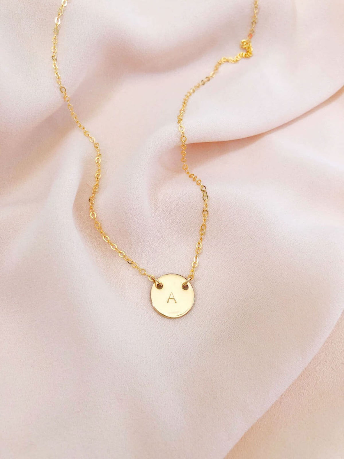 Sydney - Small Disc Initials  Pendant Necklace