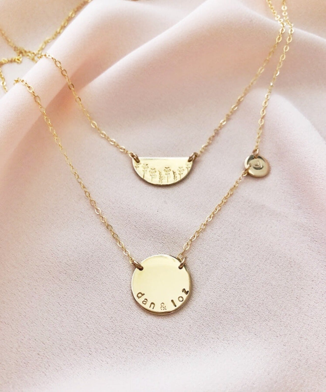 Ada- Personalised Double Disc Necklace