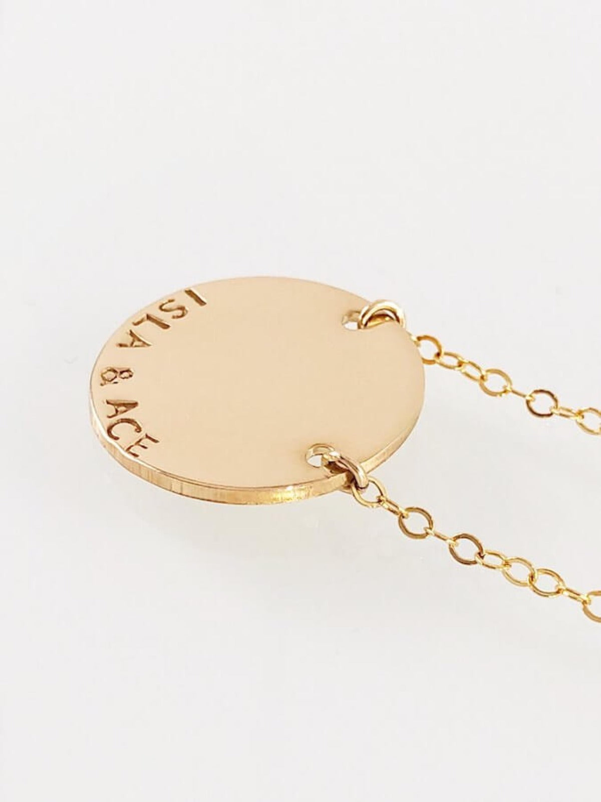 Olivia - Large Disc Pendant Necklace