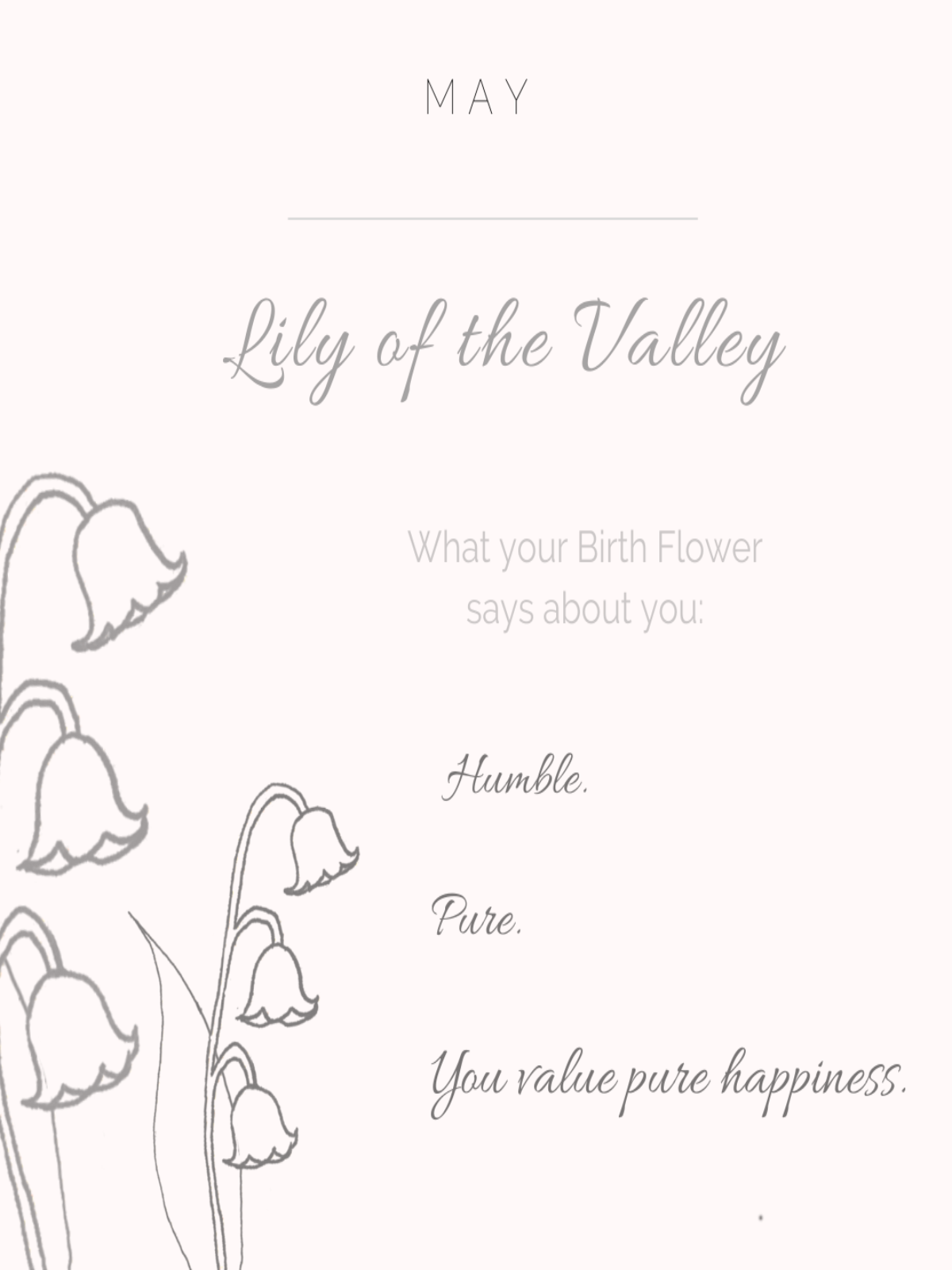 Lily of the Valley - May Birth Flower Necklace