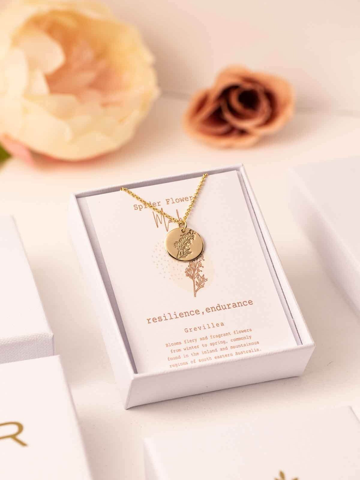 Spider Flower - Australian Natives Birth Flower Necklace for March