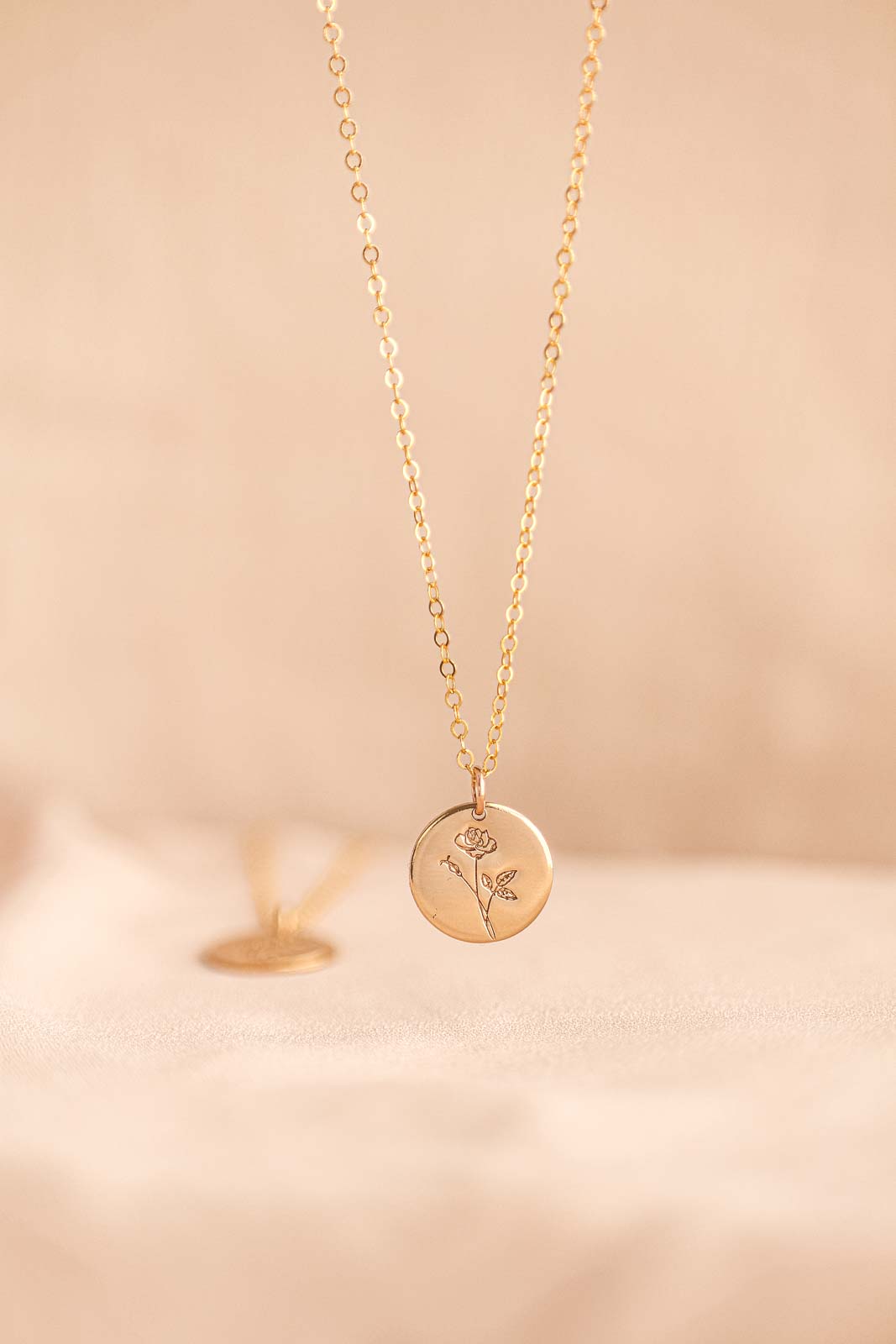 Rose - June Birth Flower Necklace