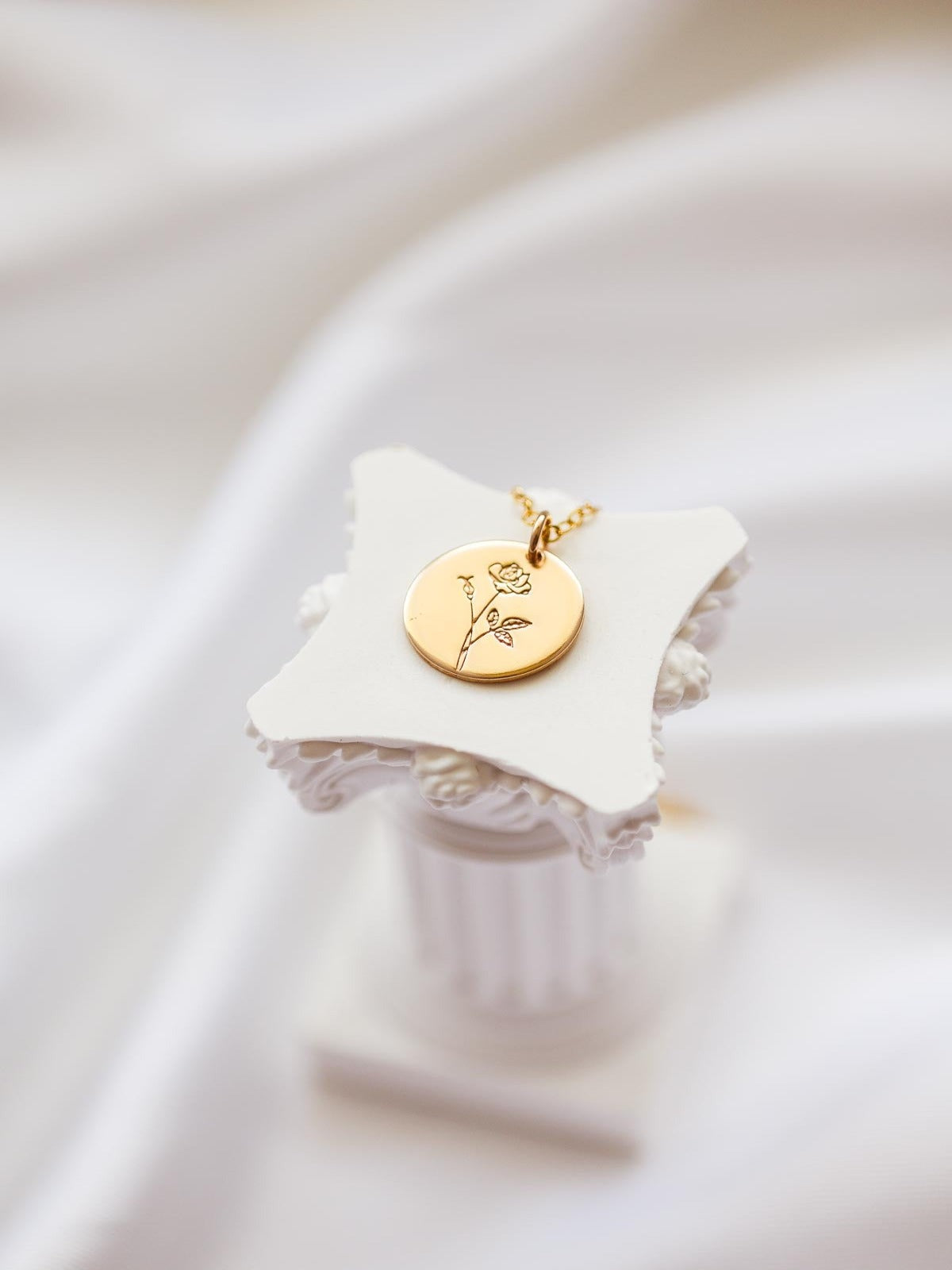 Rose - June Birth Flower Necklace
