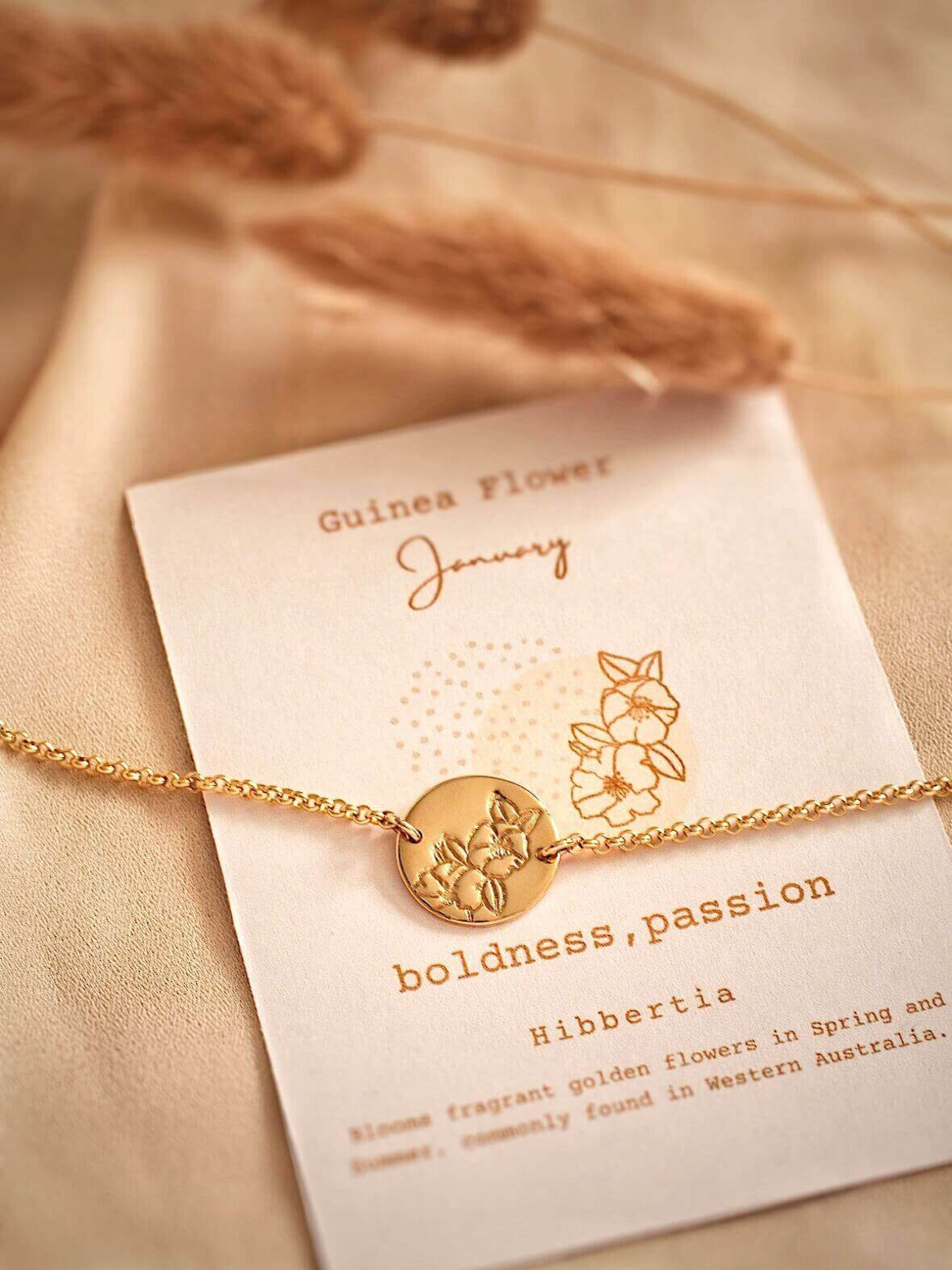 Australian Birth Flower Bracelet